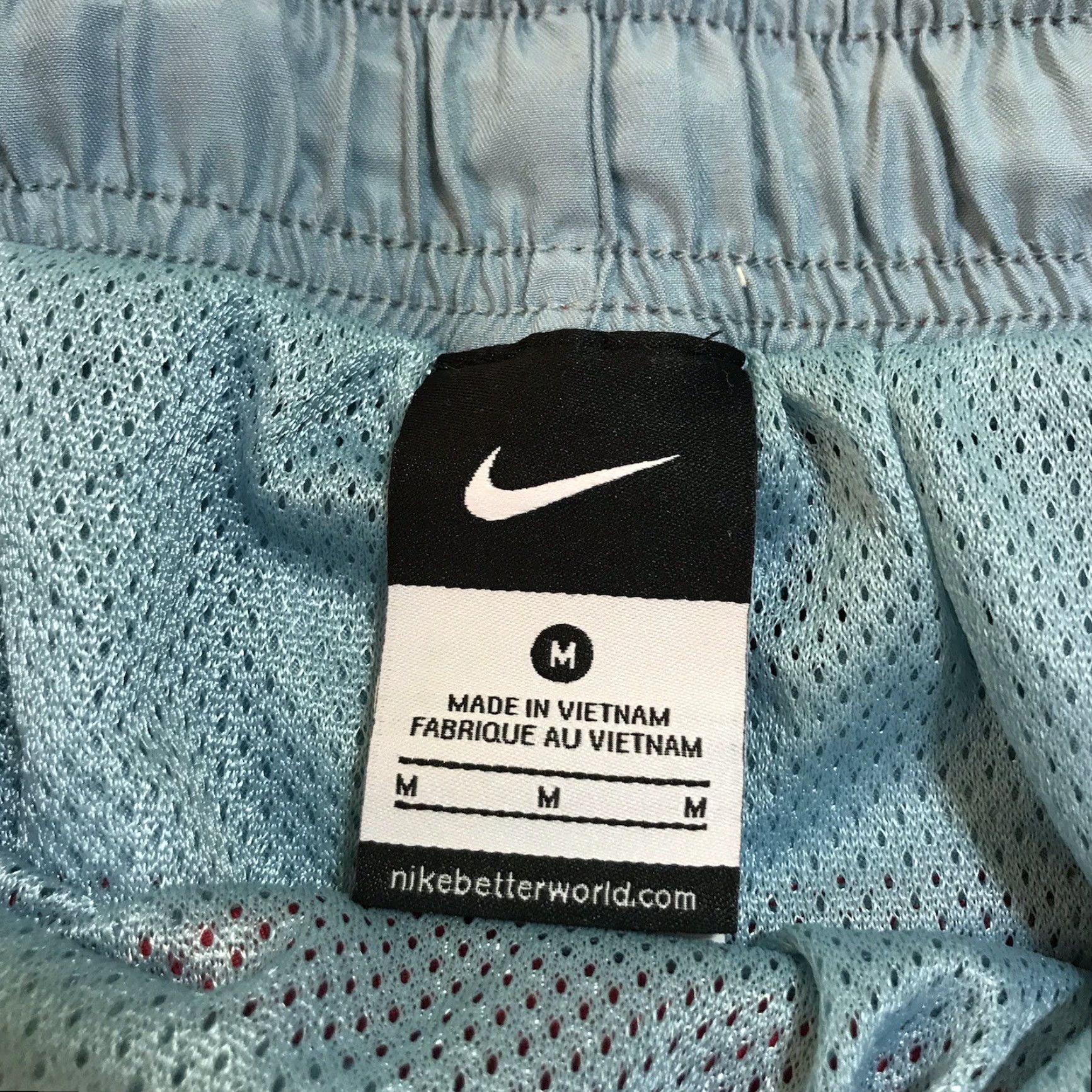 Nike Nike Mens Lined Swim Trunks Bottom M Beach Trunks Red Blue 100% Polyester Elastic Waist Lightweight Regular Beach Sports Shorts Size US 31 - 2 Thumbnail