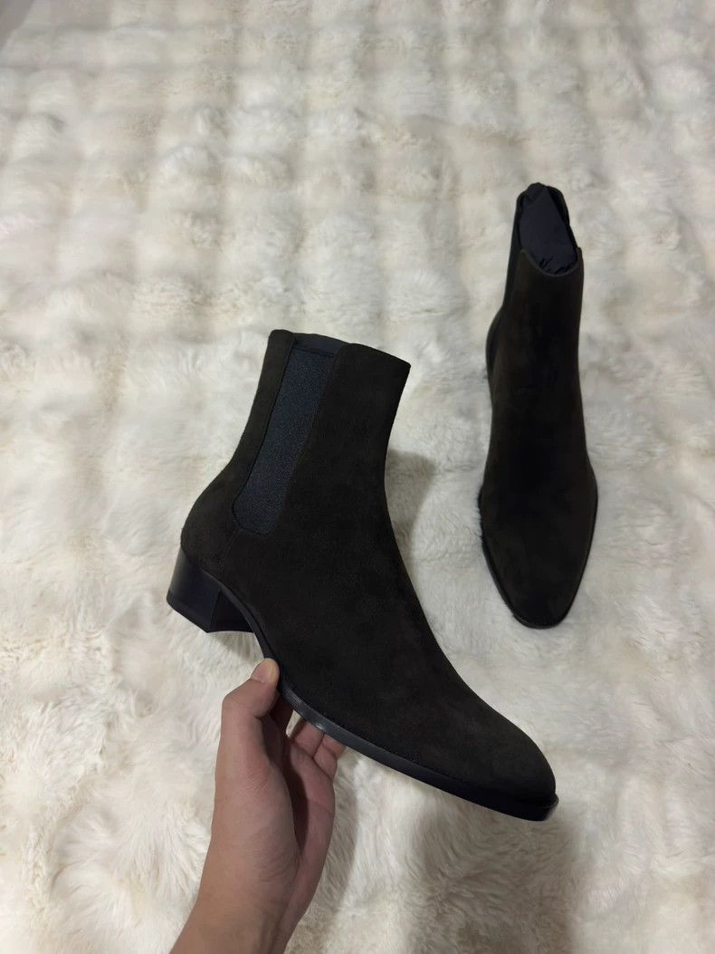 Saint Laurent Paris Saint laurent paris Suede Chelsea boots 2506-Nextarrow Size US 8 / EU 41 - 3 Thumbnail
