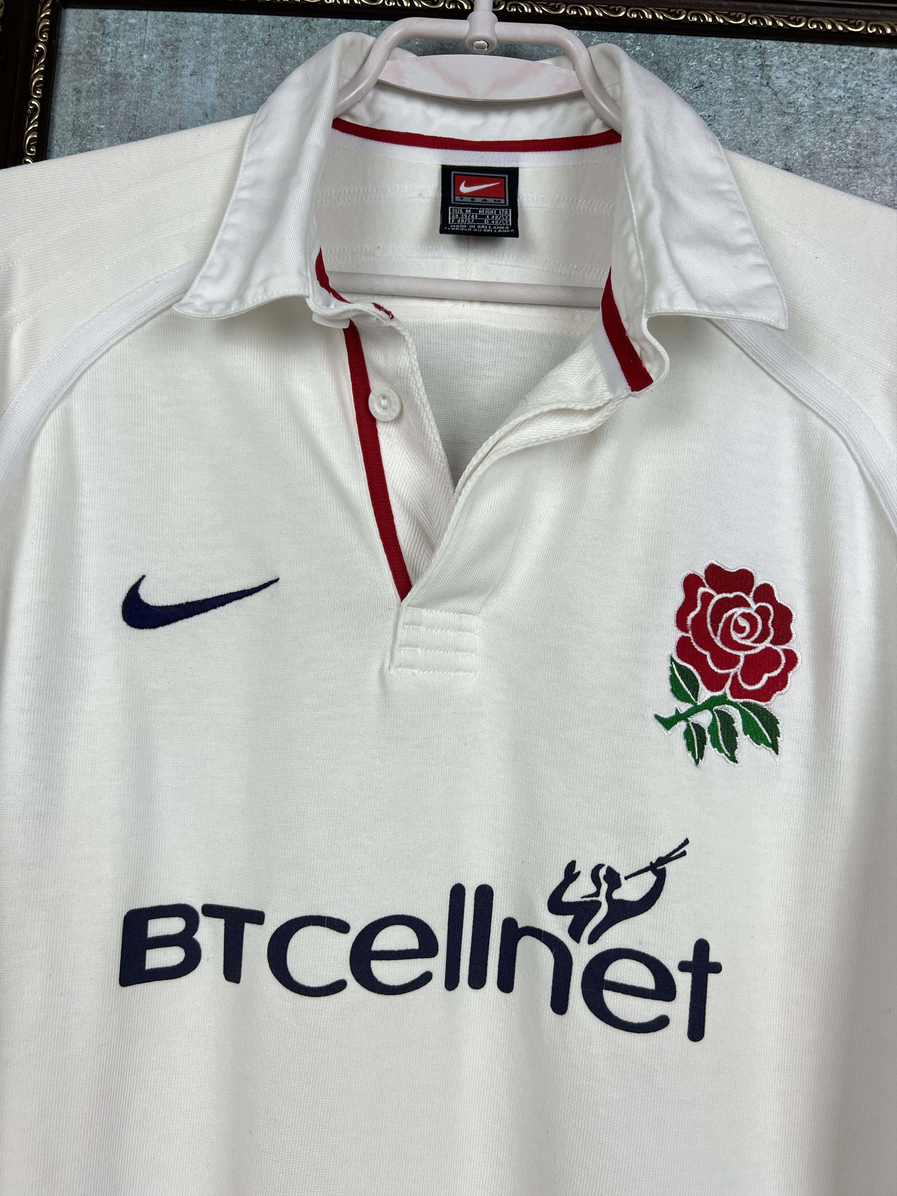 Nike Vintage England Rugby Union Jersey Long Sleeve Shirt Trikot Size US M / EU 48-50 / 2 - 3 Thumbnail