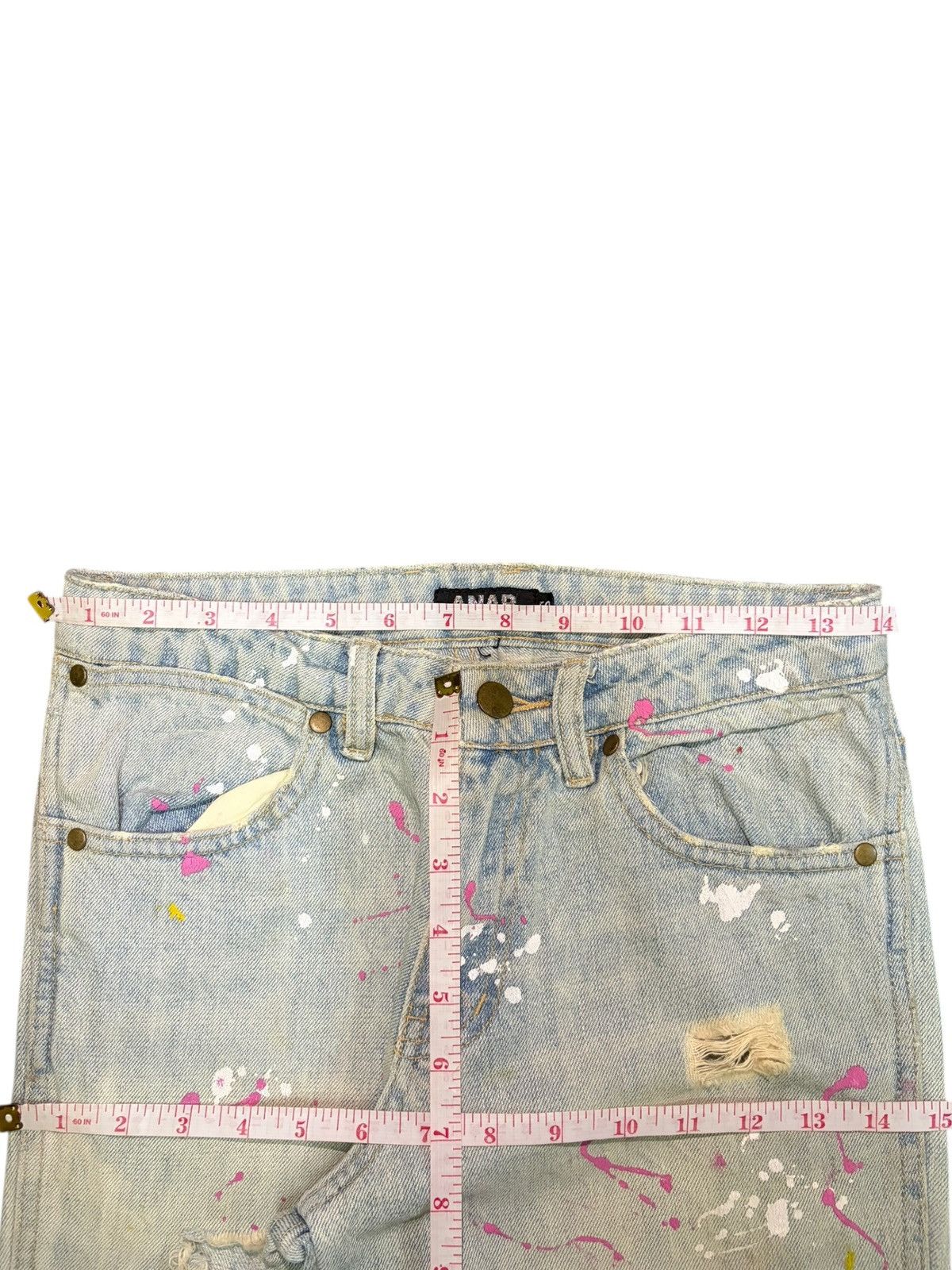 Hysteric Glamour Vintage Japanese Brand Paint Distress Flare Jeans Size 28" / US 6 / IT 42 - 6 Thumbnail