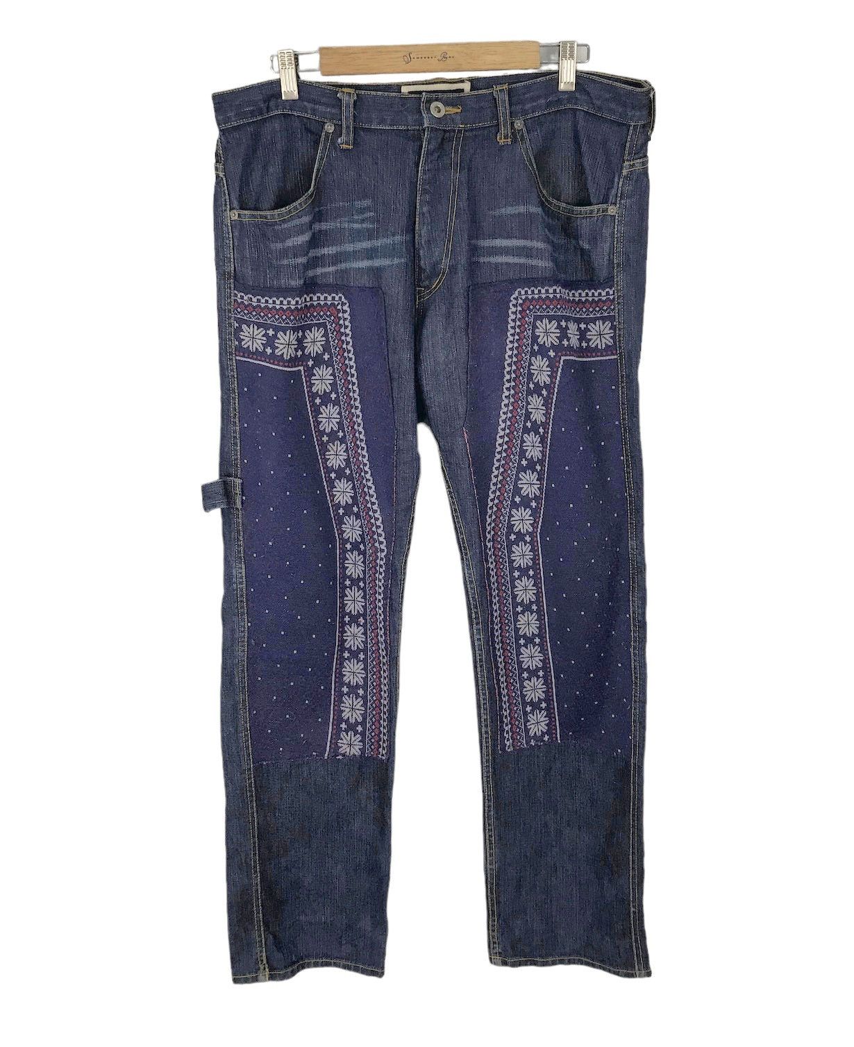 Japanese Brand COMMUNITY.CO Double Knee Navajo Denim Jeans