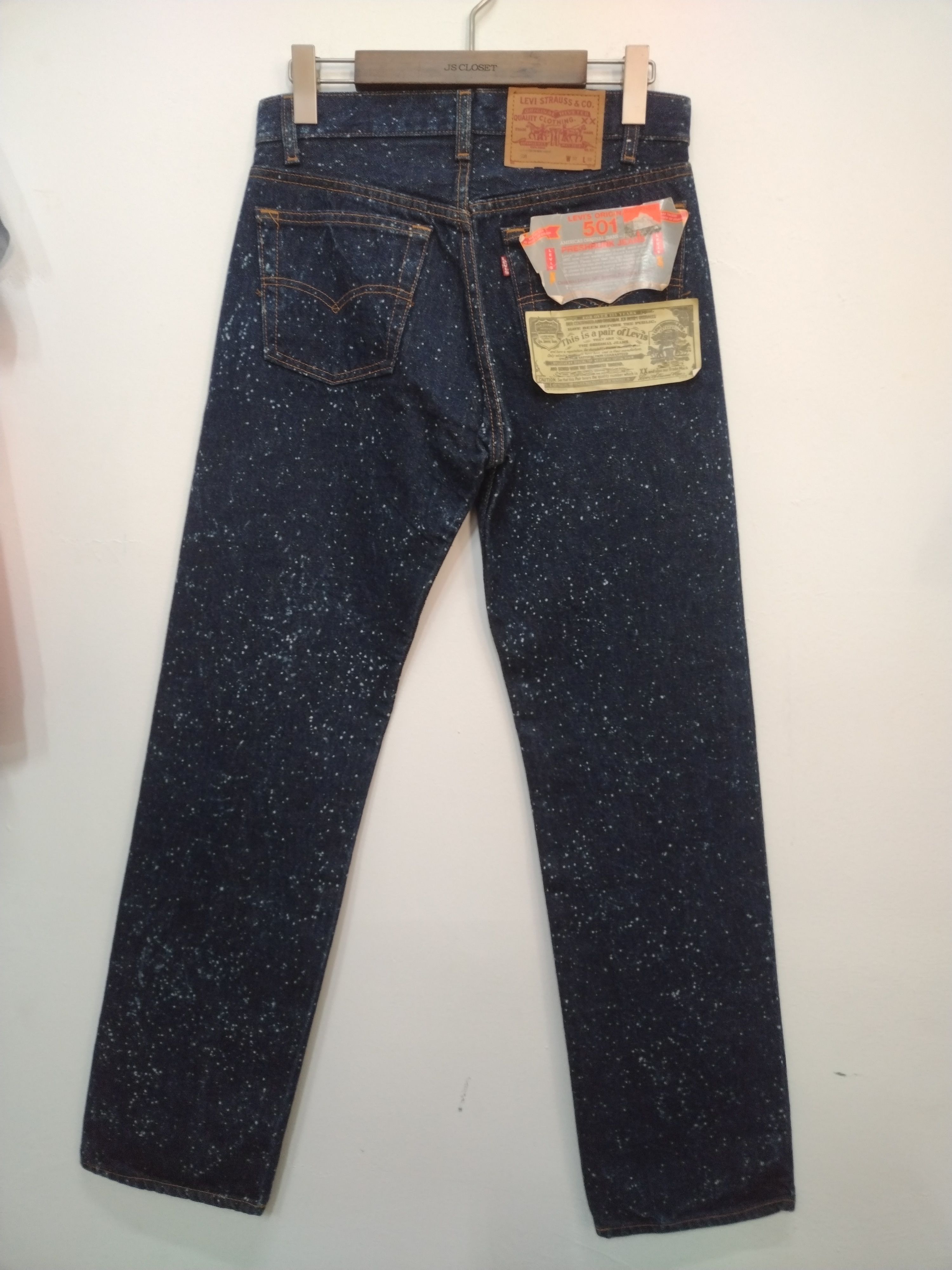 Levi's 🔥AUTHENTIC SNOW WASH NOS VTG LEVIS 501 INDIGO DENIM Size US 32 / EU 48 - 2 Thumbnail