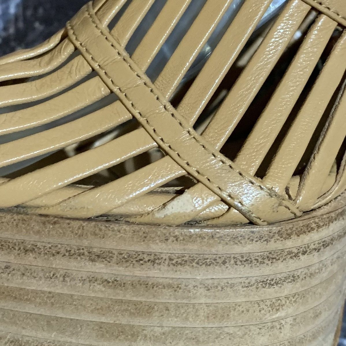 Alexander McQueen Alexander MaQueen Beige Leather Platform Cage Heels size 38 Size US 8 / IT 38 - 15 Thumbnail