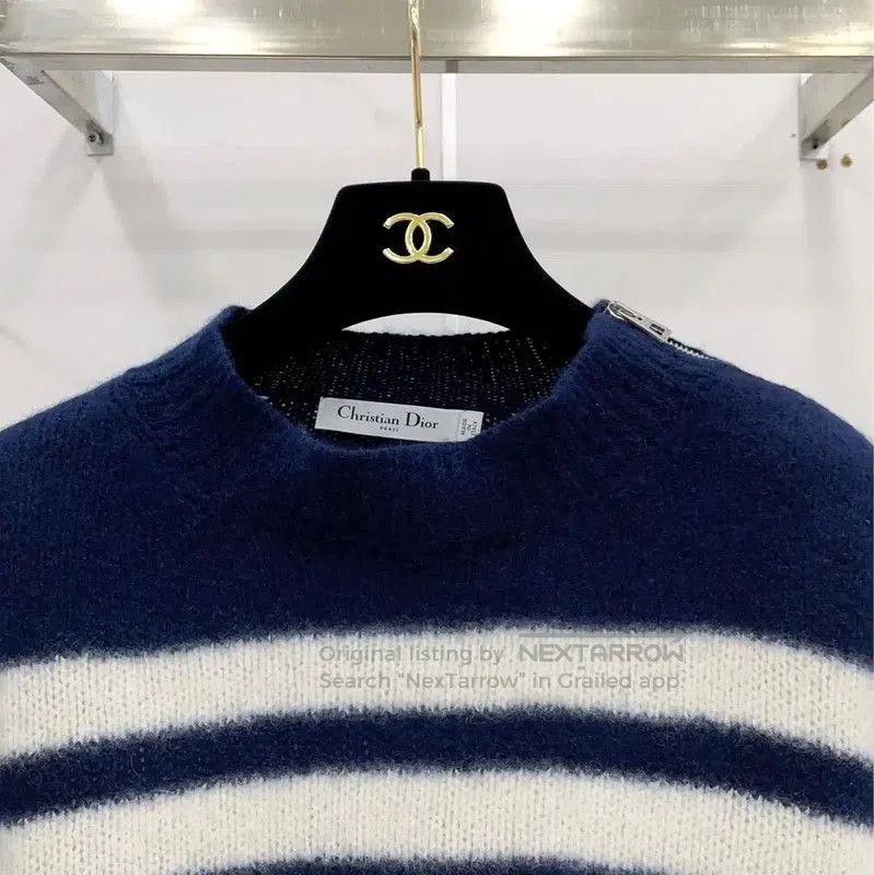 Dior Dior Blue Striped Cashmere Sweater for Women . Size S / US 4 / IT 40 - 3 Thumbnail