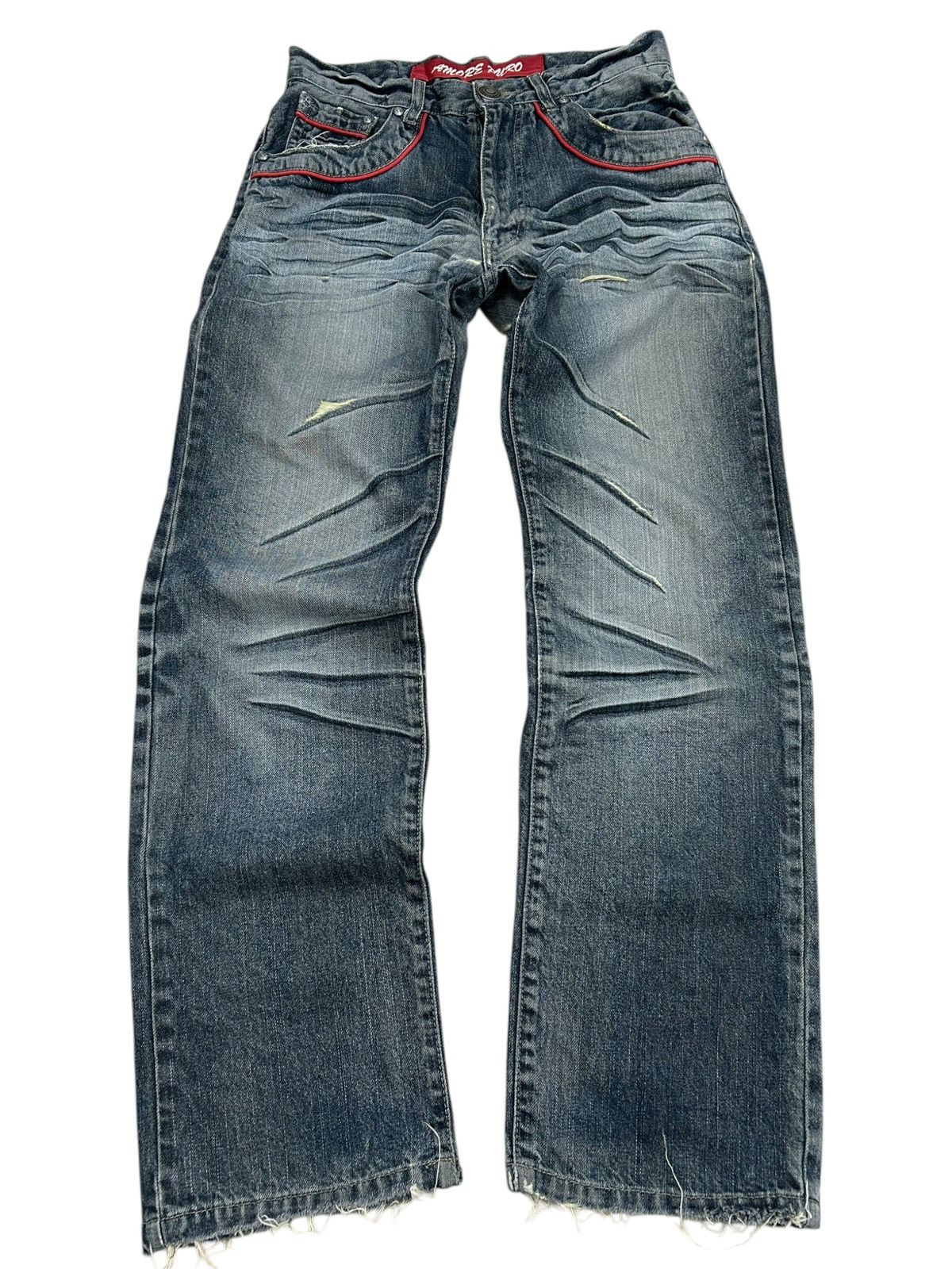 If Six Was Nine American Amore Puro Japan Jean Whisker Light Washed Size US 31 - 2 Thumbnail