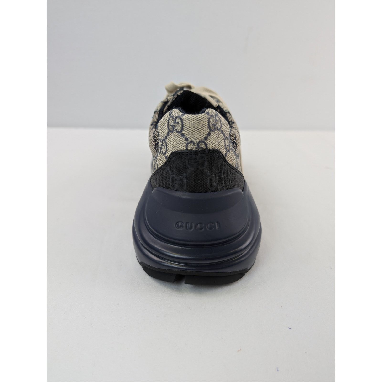 Gucci o1rshd1 Q:2 / Monogram GG Rhyton Canvas Sneakers in in Black Size US 13 / EU 46 - 14 Thumbnail