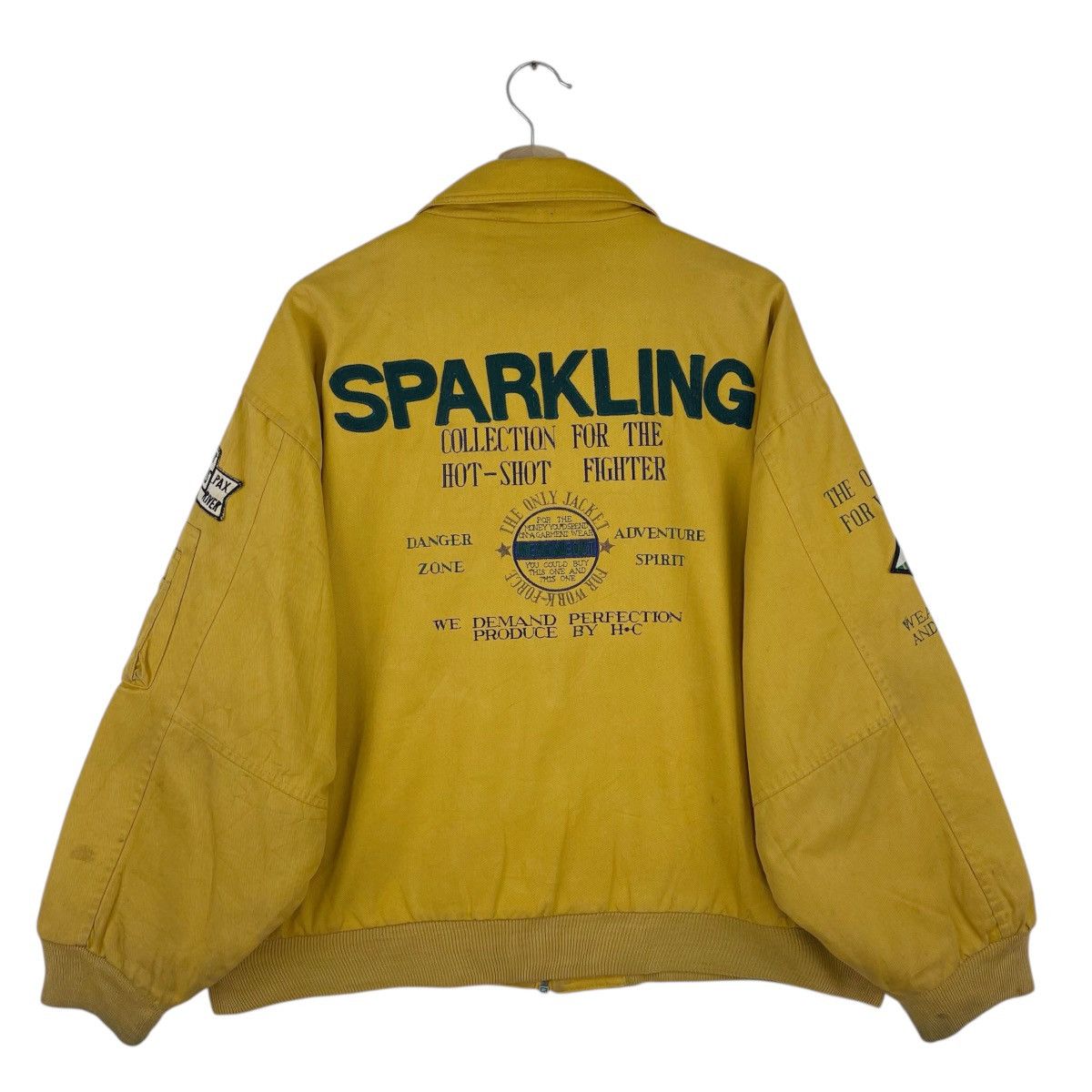 Vintage Work Force Patches Bomber Jacket Size US XL / EU 56 / 4 - 2 Thumbnail