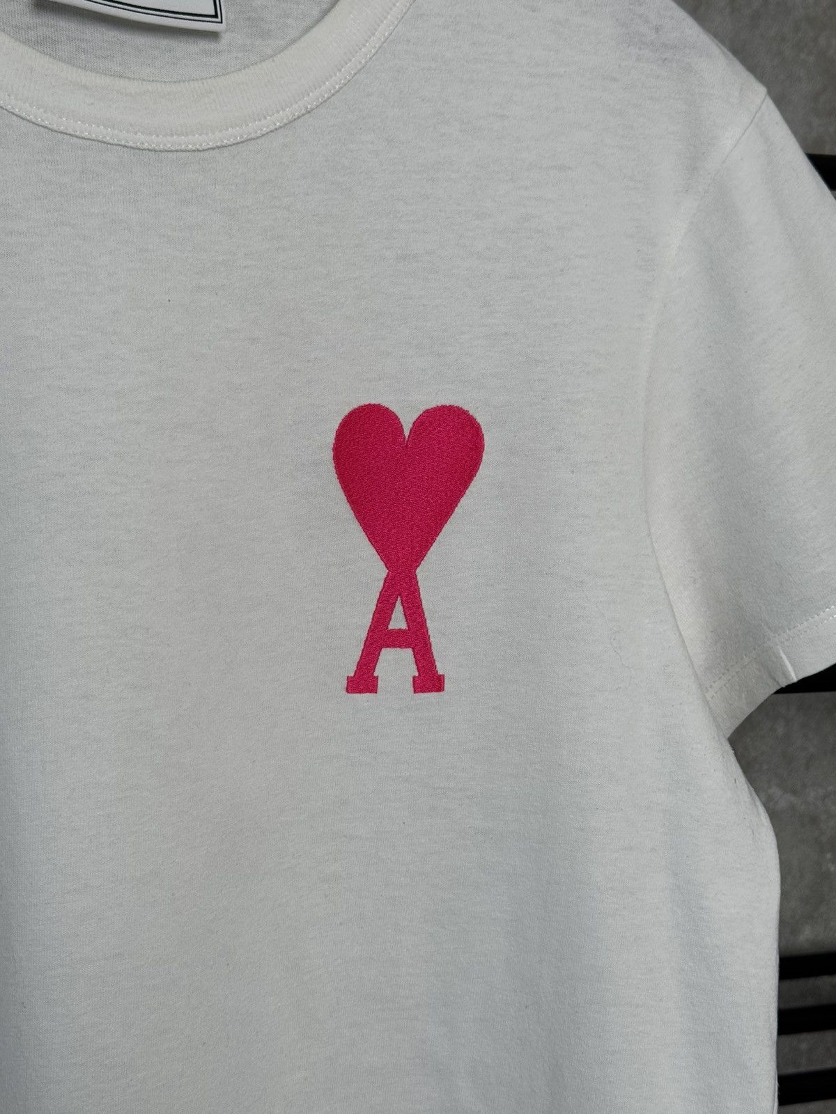 AMI White T-Shirt Ami Paris big logo Size US S / EU 44-46 / 1 - 3 Thumbnail