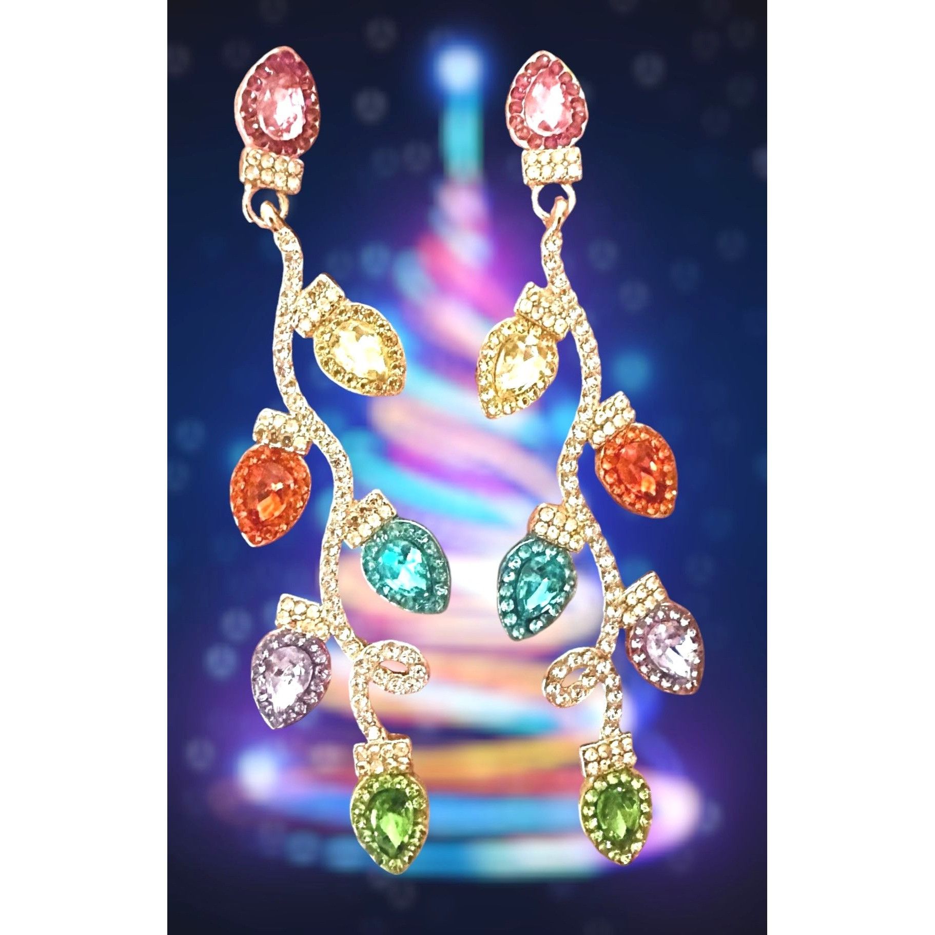 Handmade Christmas Bulb Earrings Pierced Posts New Festive Cruise Dis Size ONE SIZE - 3 Thumbnail
