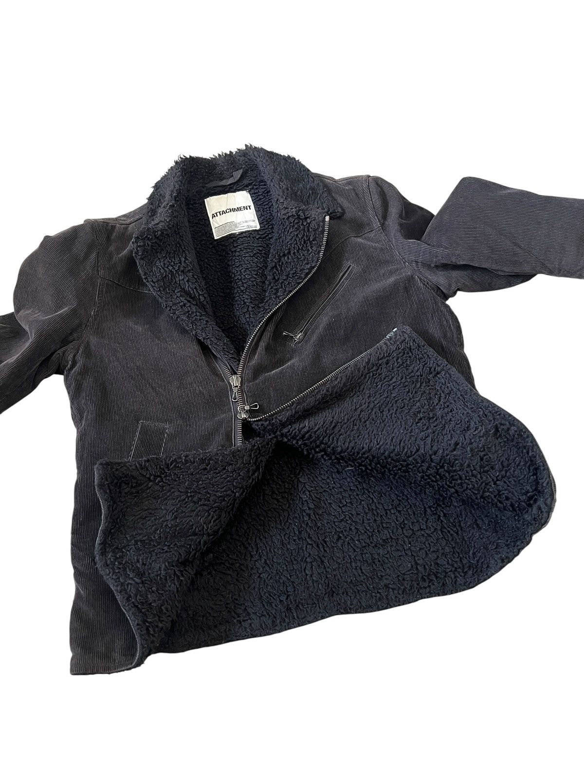 Attachment 2000s Attachment Faux Fur Corduroy Rider Jacket Size US M / EU 48-50 / 2 - 12 Thumbnail
