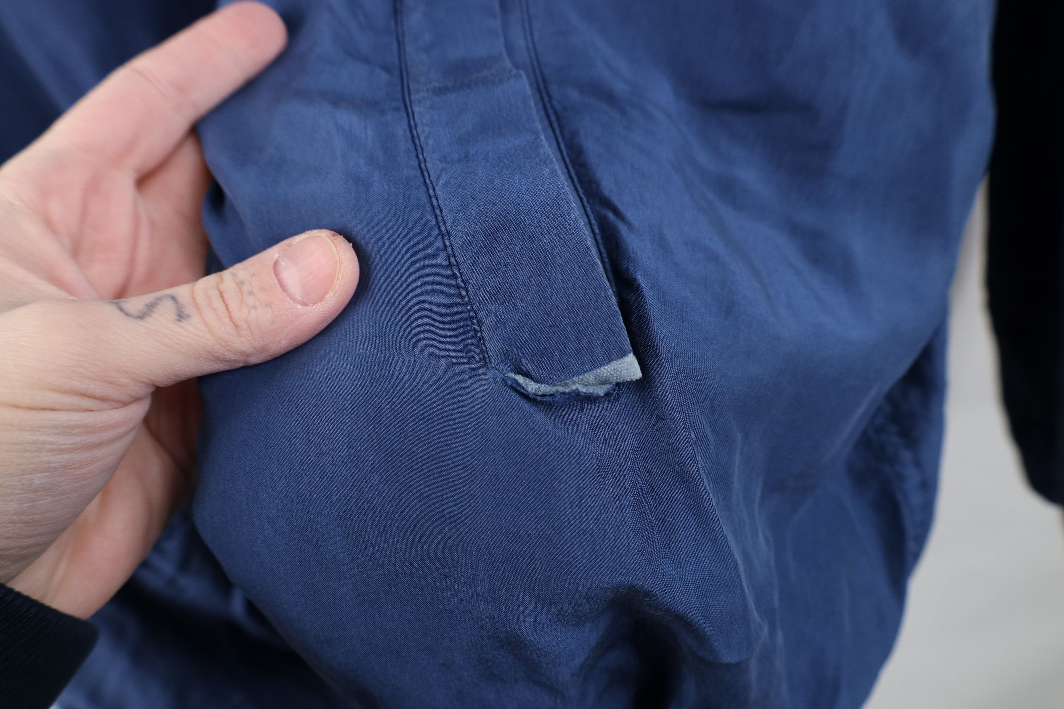 Vintage Vintage 90s Streetwear Silk Full Zip Bomber Jacket Blue Size US XL / EU 56 / 4 - 5 Thumbnail