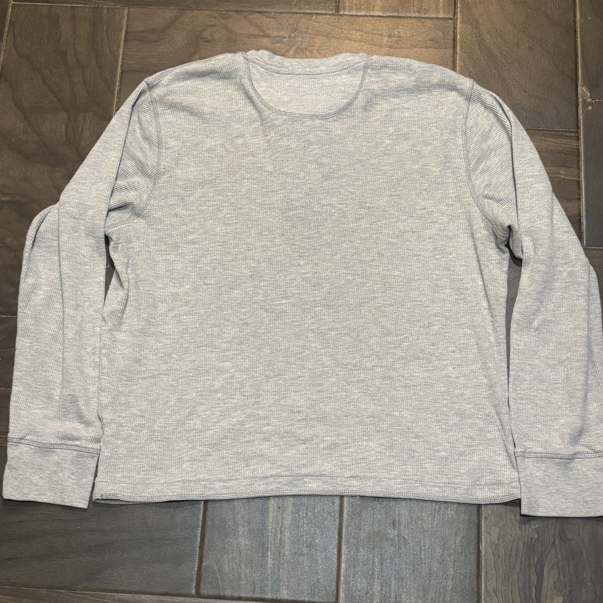 Wrangler Wrangler MENS XL Henley Gray Long Sleeve 1/4 Button Shirt Size US XL / EU 56 / 4 - 4 Thumbnail