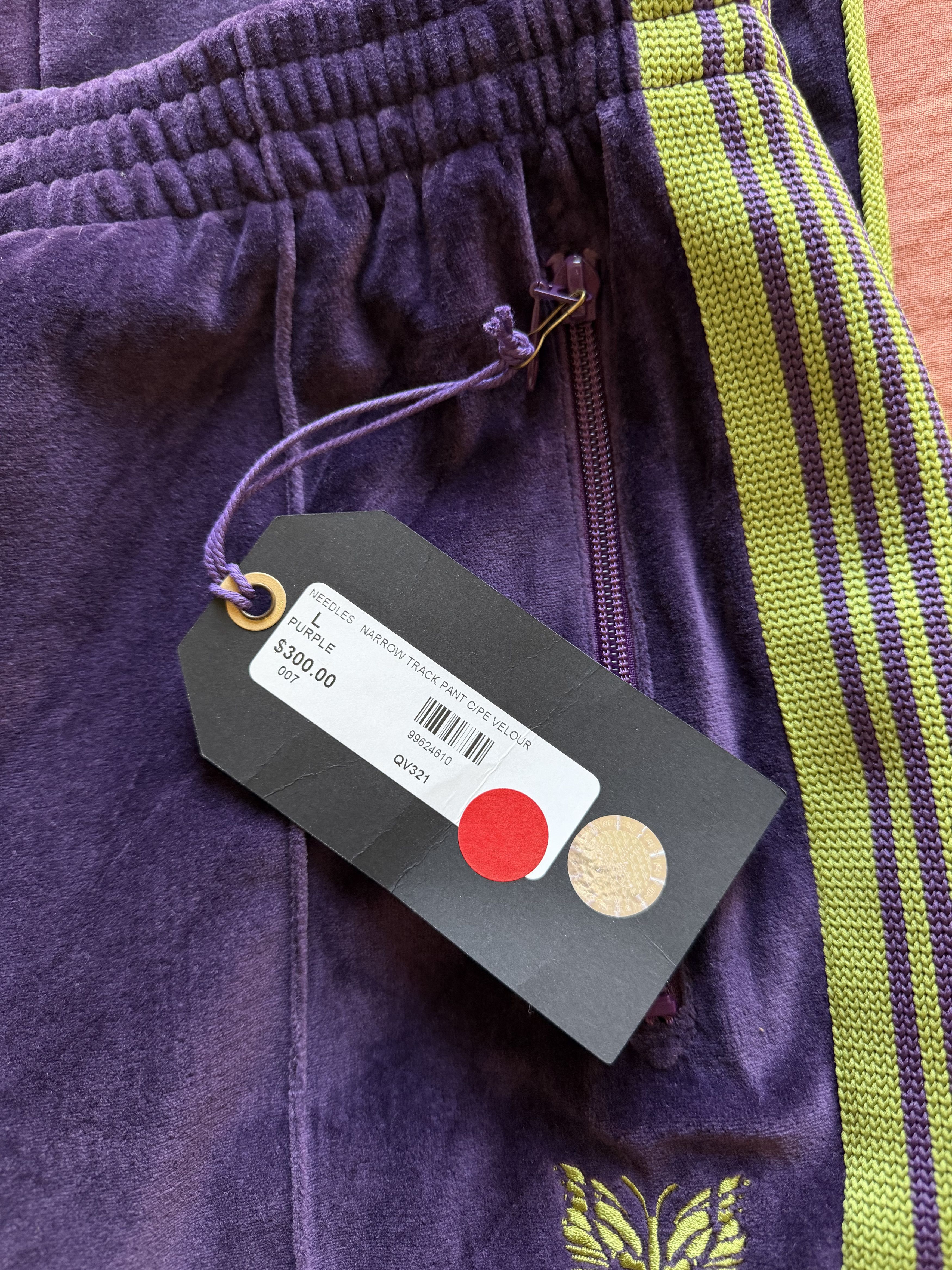 Needles Needles Velour Narrow Track Pants in Purple Size US 34 / EU 50 - 6 Thumbnail