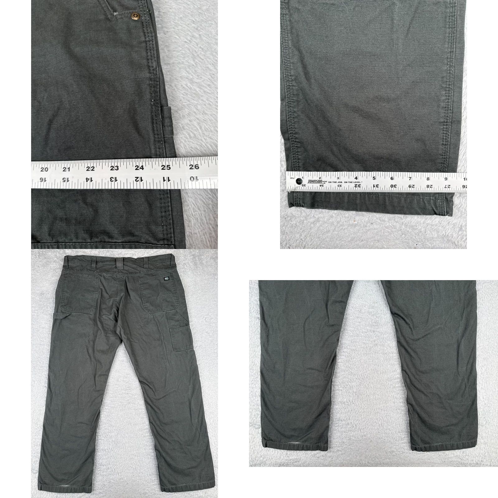 Vintage KEY Pants Men 44 Green Workwear Ripstop Cargo Cotton Durable 44x30 Size US 44 / EU 60 - 9 Thumbnail