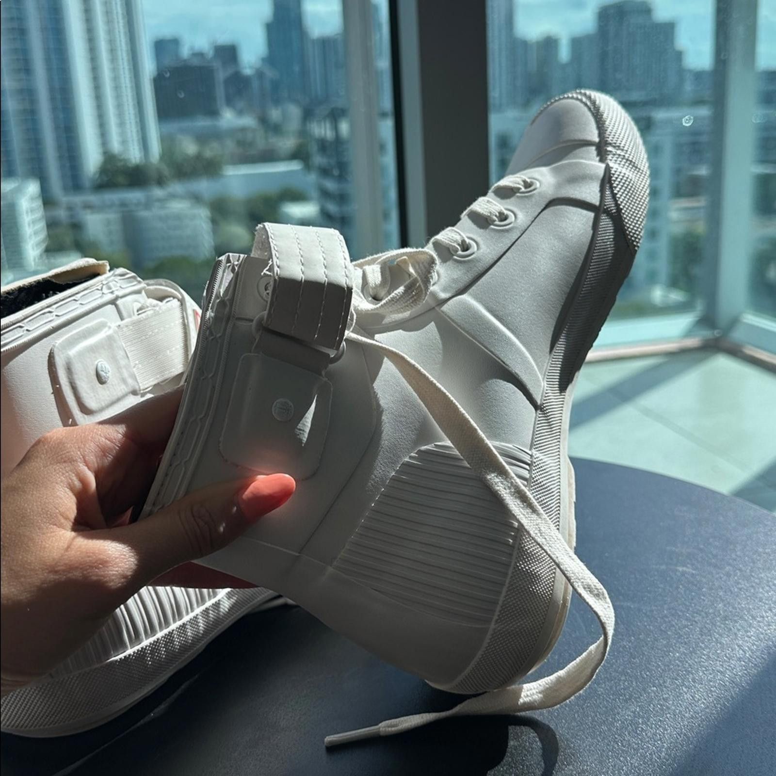Hunter Hunter White Lace-Up High-Tops Size US 11 / EU 44 - 4 Thumbnail