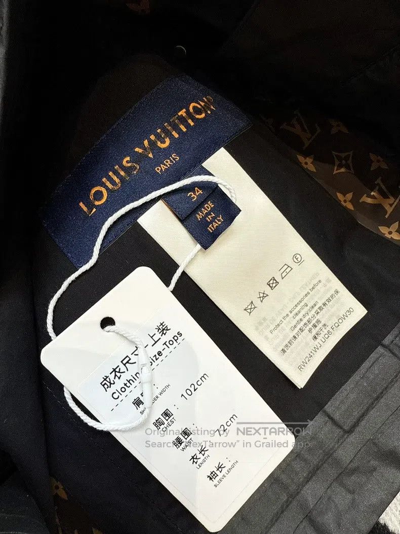 Louis Vuitton Louis Vuitton Black zip-up print logo hooded long sleeve p Size XXS / US 00 / IT 34 - 6 Thumbnail