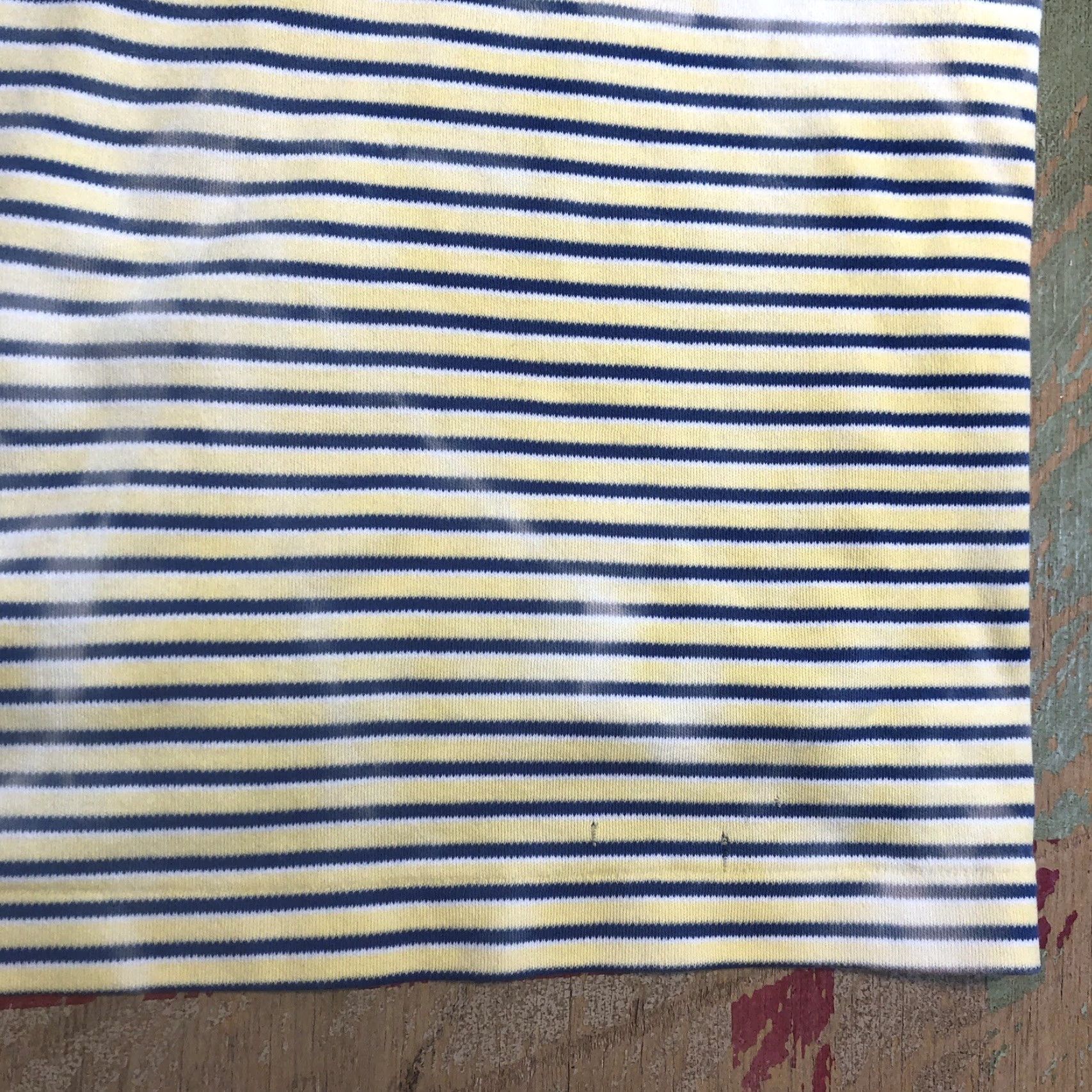 Polo Ralph Lauren Polo Ralph Lauren Polo Shirt XL Yellow Tie-Dye Acid Wash Short Sleeve Striped Vintage Men Size US XL / EU 56 / 4 - 6 Thumbnail