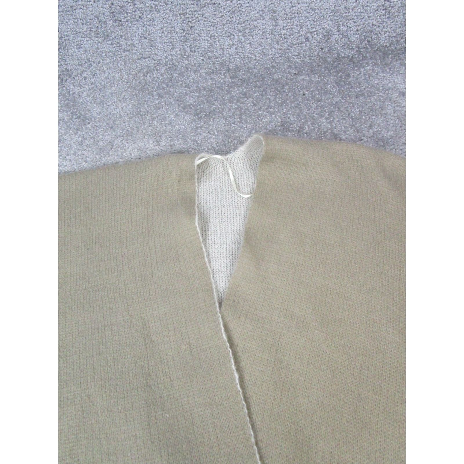 Vintage On 34Th Poncho Womens One Size Brown Beige Knit Open Front New Size ONE SIZE - 2 Thumbnail