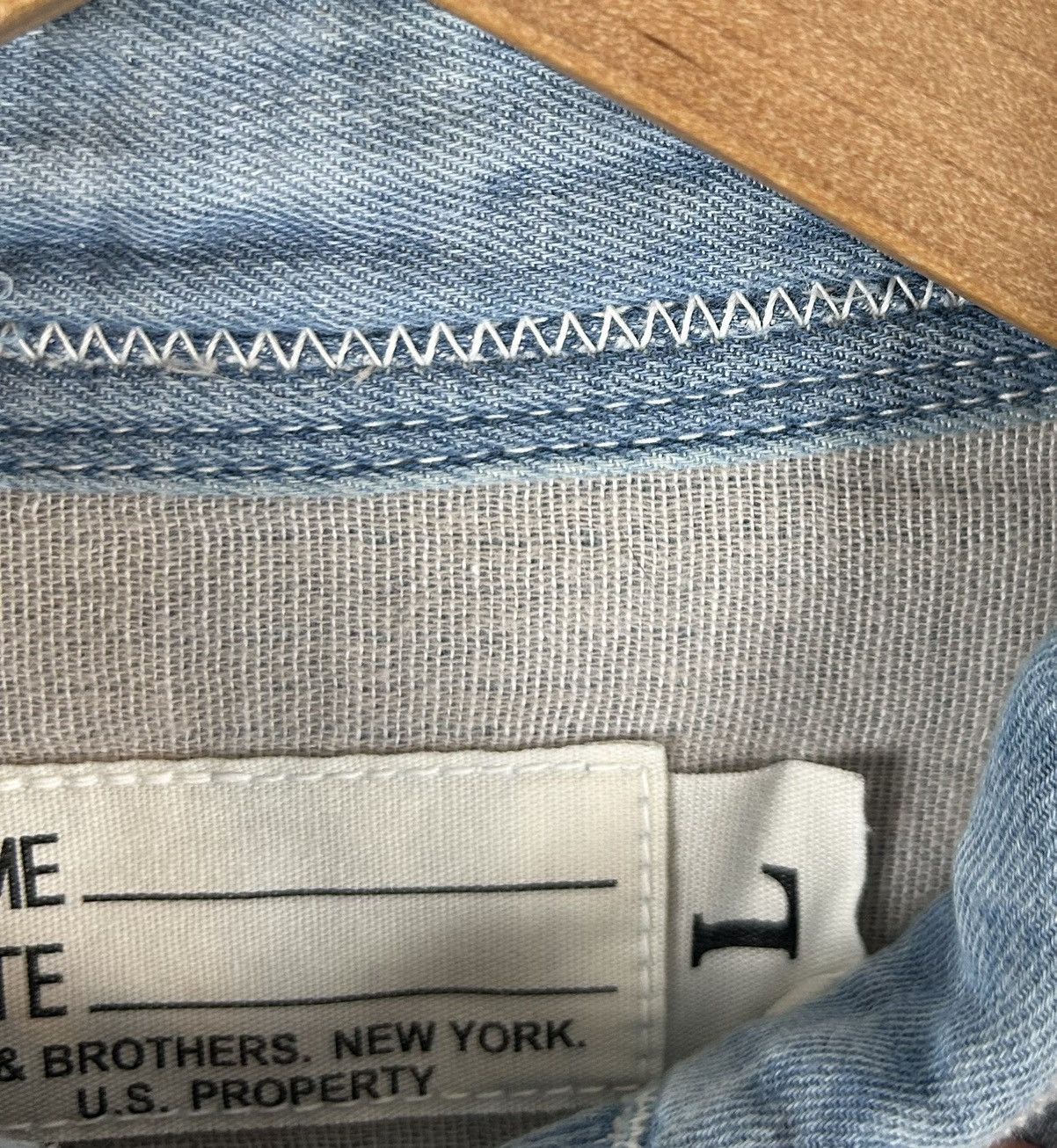 Japanese Brand 68&Brothers Indigo Vintage Wash Shirt Size US L / EU 52-54 / 3 - 5 Thumbnail