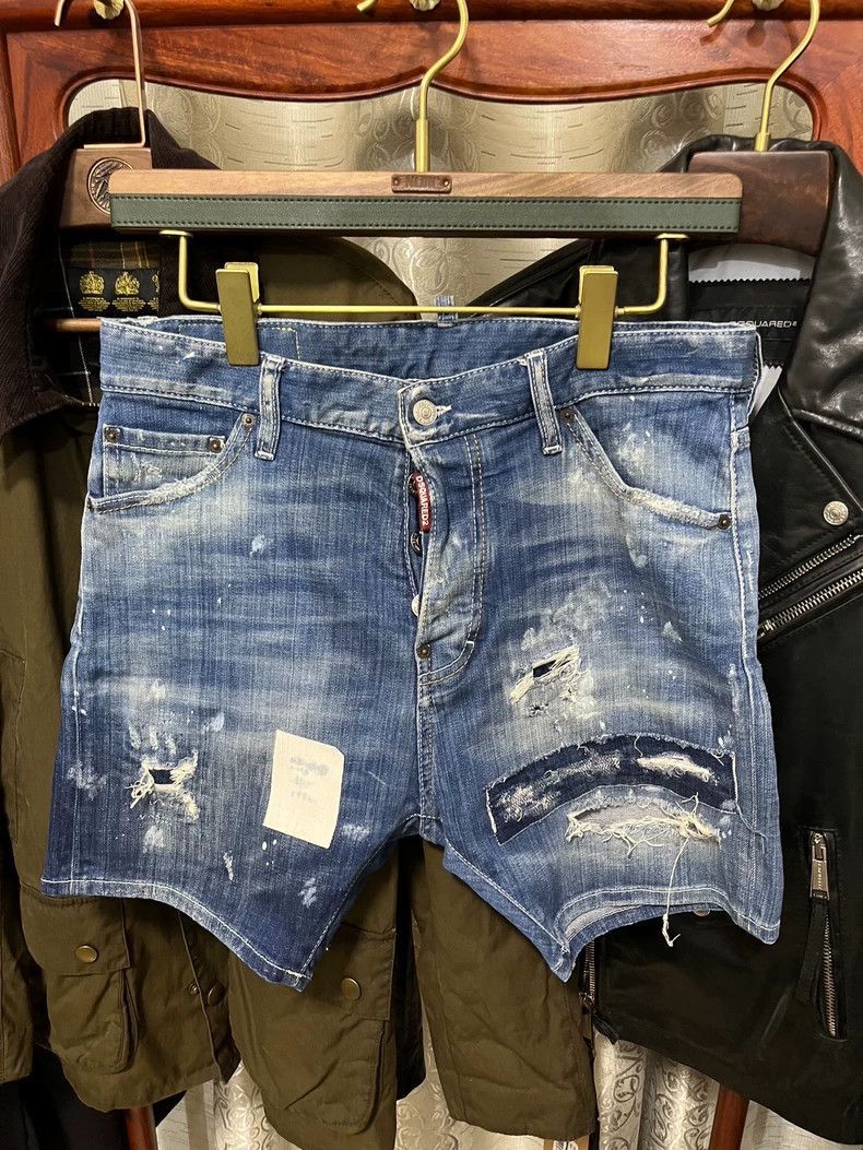 Dsquared2 Dsquared2 Dsquared2 Men's Denim Shorts with Distressed Det Size US 44 / EU 60 - 1 Thumbnail