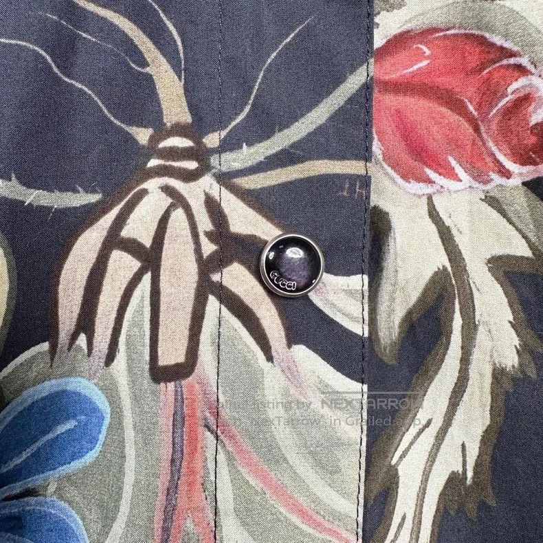Gucci Gucci Floral Silk Shirt. Size US M / EU 48-50 / 2 - 3 Thumbnail