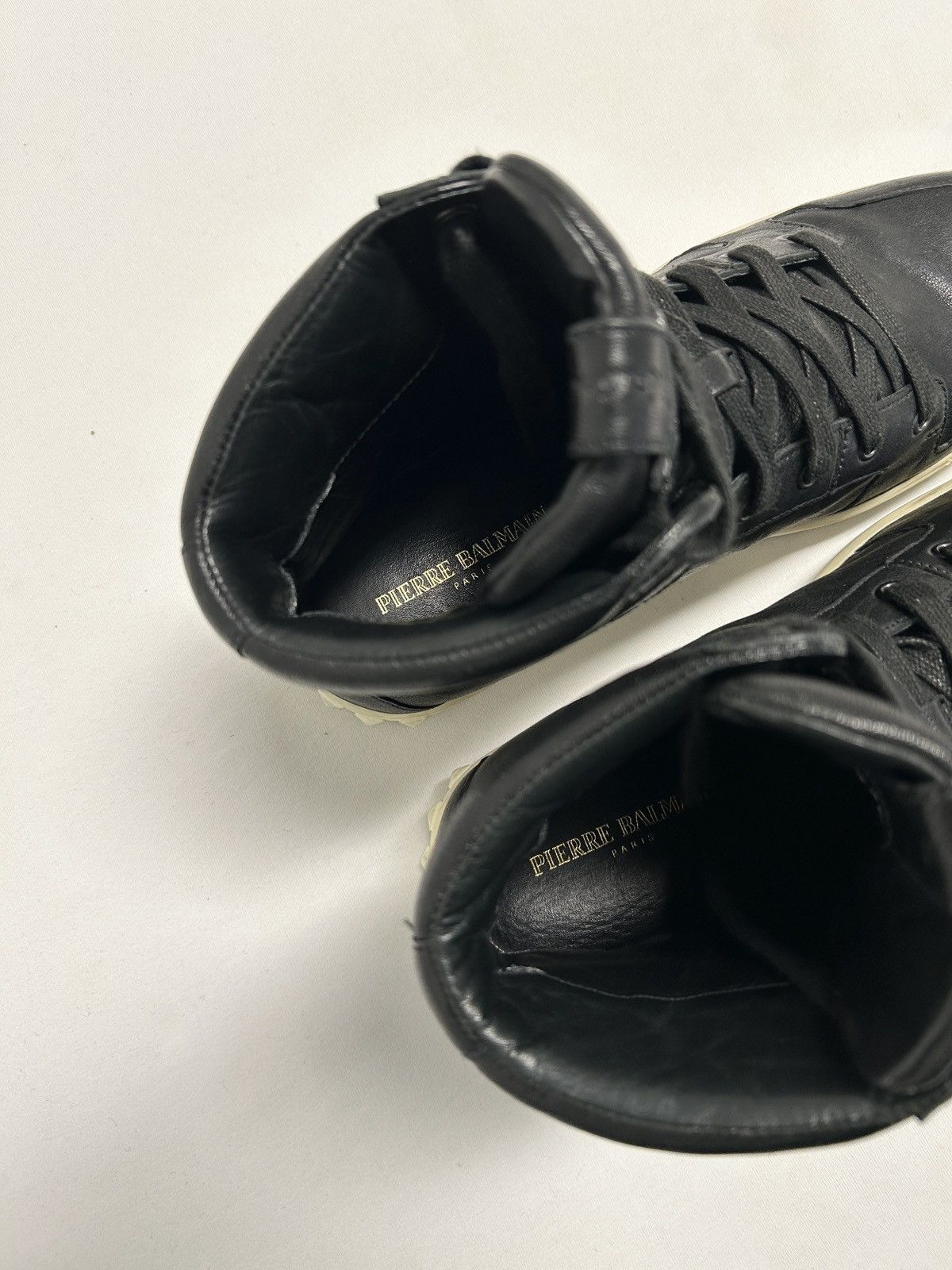 Balmain 2012 Buckle Strap Leather High-Top Sneakers Size US 10 / EU 43 - 8 Thumbnail