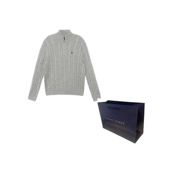 Polo Ralph Lauren Polo Ralph Lauren Pony Cable Knit Quarter-Zip Sweater Size US M / EU 48-50 / 2 - 1 Thumbnail