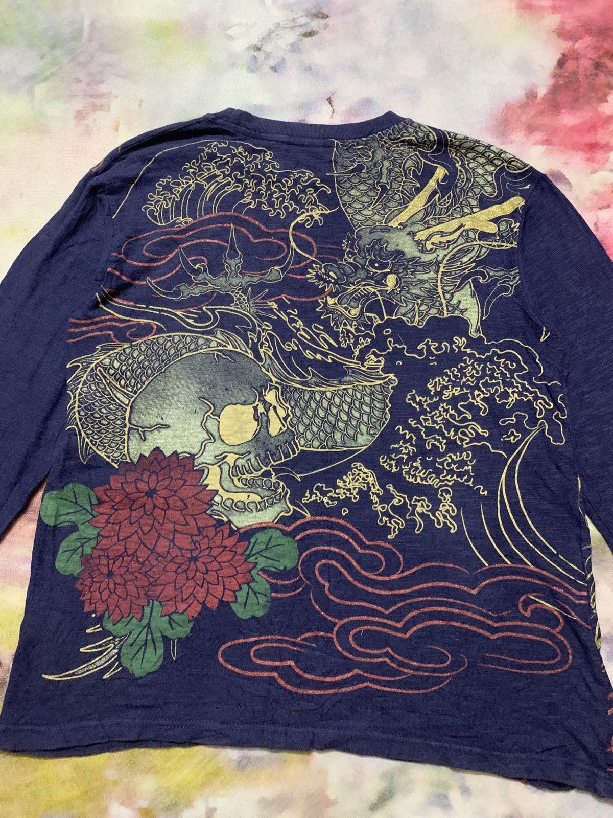 Japanese Brand Japanese Brand Strange Heaven Dragon Skull Tattoo Sukajan Size US M / EU 48-50 / 2 - 3 Thumbnail