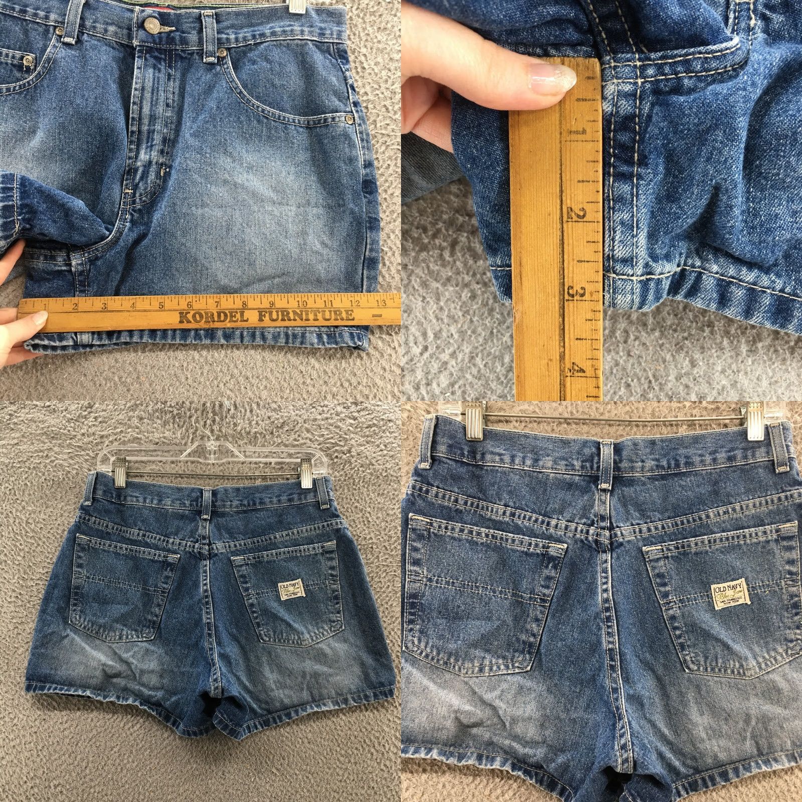 Old Navy Old Navy Mom Shorts Womens 10 Blue Denim Cotton High Rise Zip Fly 31in Waist 3in Inseam Shorts Womens Mens Girls Size 32" / US 10 / IT 46 - 8 Thumbnail