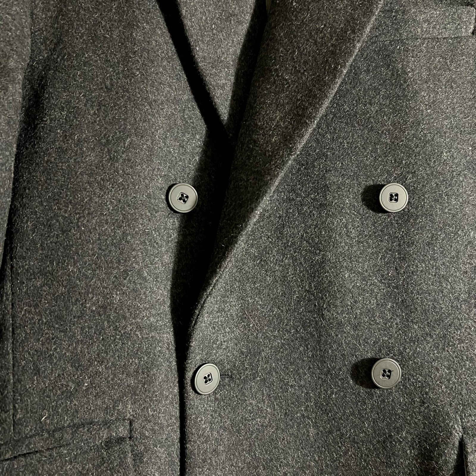 Zara ZARA men's DOUBLE-BREASTED WOOL BLAZER gray size S C10 Size US S / EU 44-46 / 1 - 5 Thumbnail