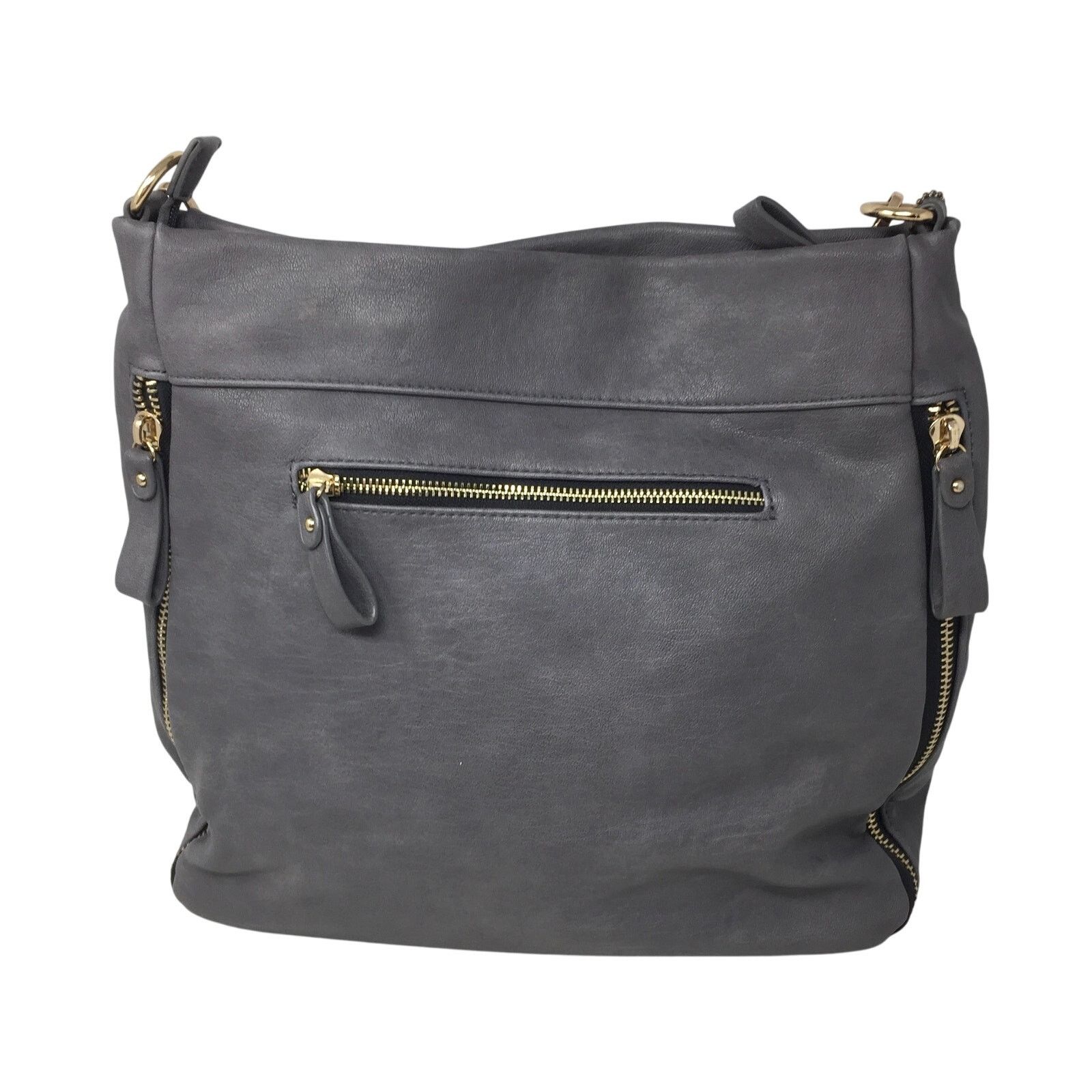 Madison West Distressed Gray Hobo Bag