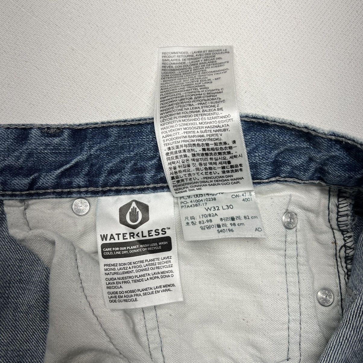 Levi's Levis 514 Jeans Straight Fit Regular Blue Faded Denim Size US 32 / EU 48 - 9 Thumbnail