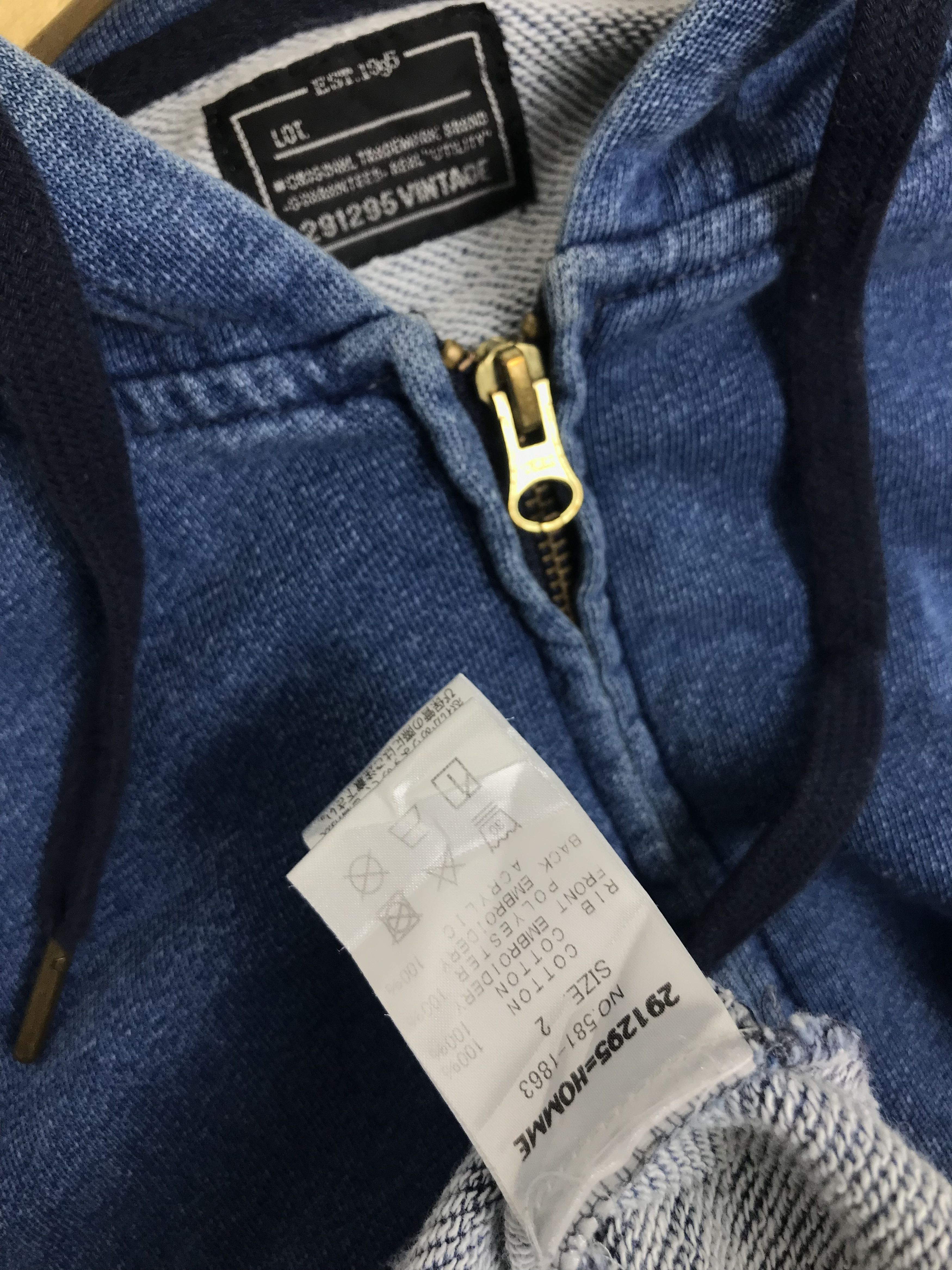 Designer × Japanese Brand 291295 Homme Vintage Navajo Washed Indigo Zip Hoodie Size US M / EU 48-50 / 2 - 8 Thumbnail