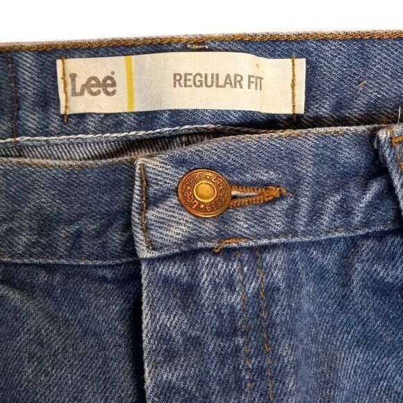 Lee Lee 31x30 Jeans Mens Regular Fit Vintage Denim Blue Distress Size US 31 - 10 Thumbnail