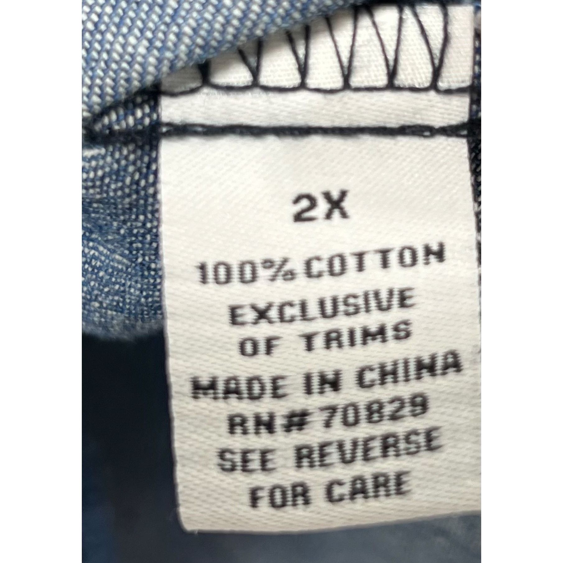 rue21 Rue 21 - Women's Chambray Long Sleeve Button Down Shirt With Size XXL / US 16-18 / IT 52-54 - 9 Thumbnail