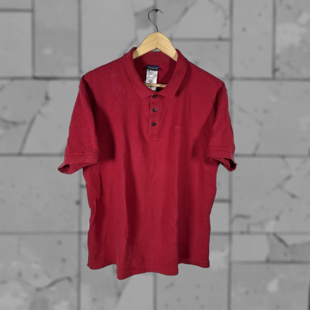 Patagonia Patagonia Red Organic Cotton Polo Shirt Mens M Size US M / EU 48-50 / 2 - 1 Thumbnail