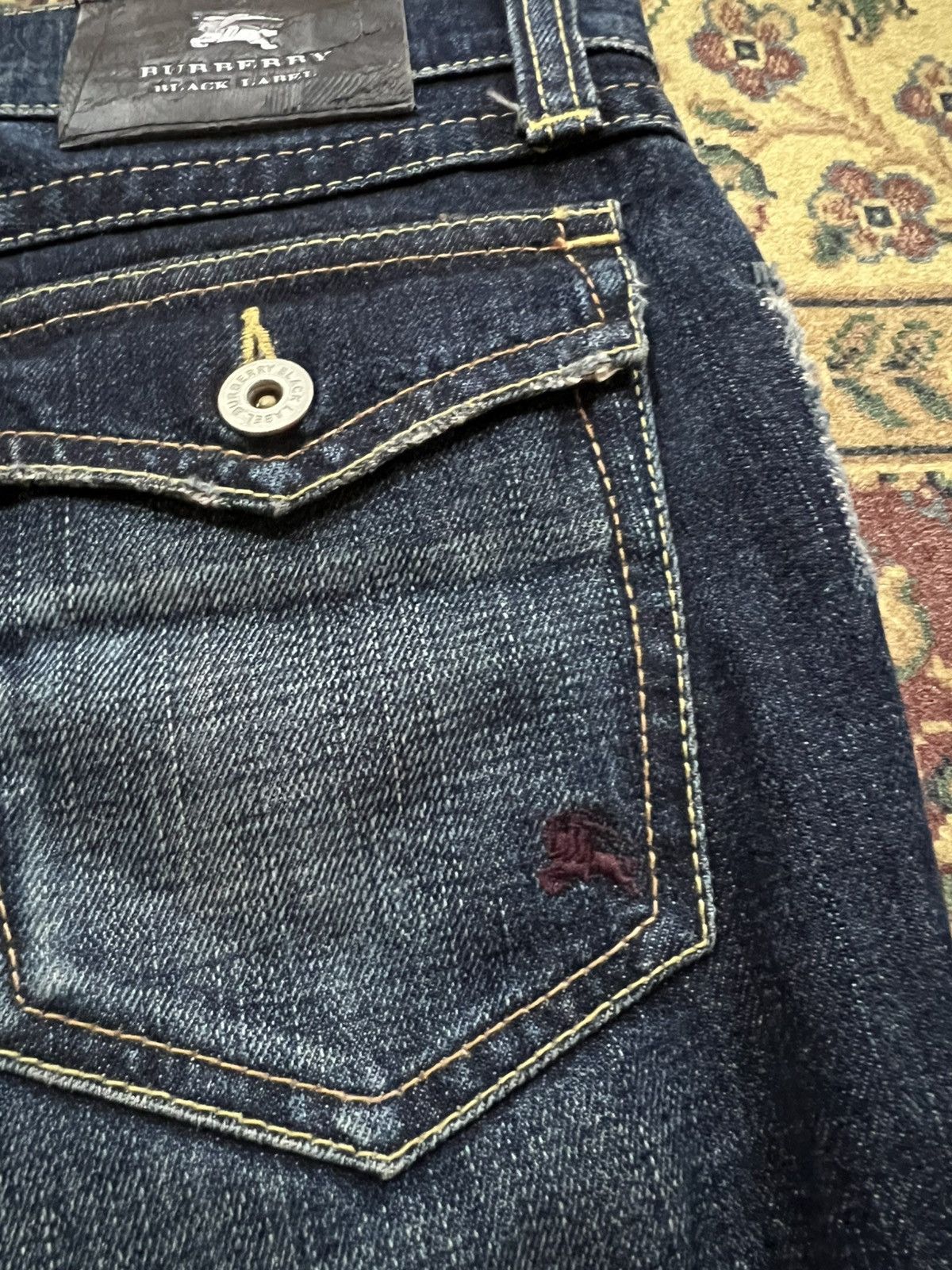 💥Flare💥Burberry Black Label Distressed Flare Jean