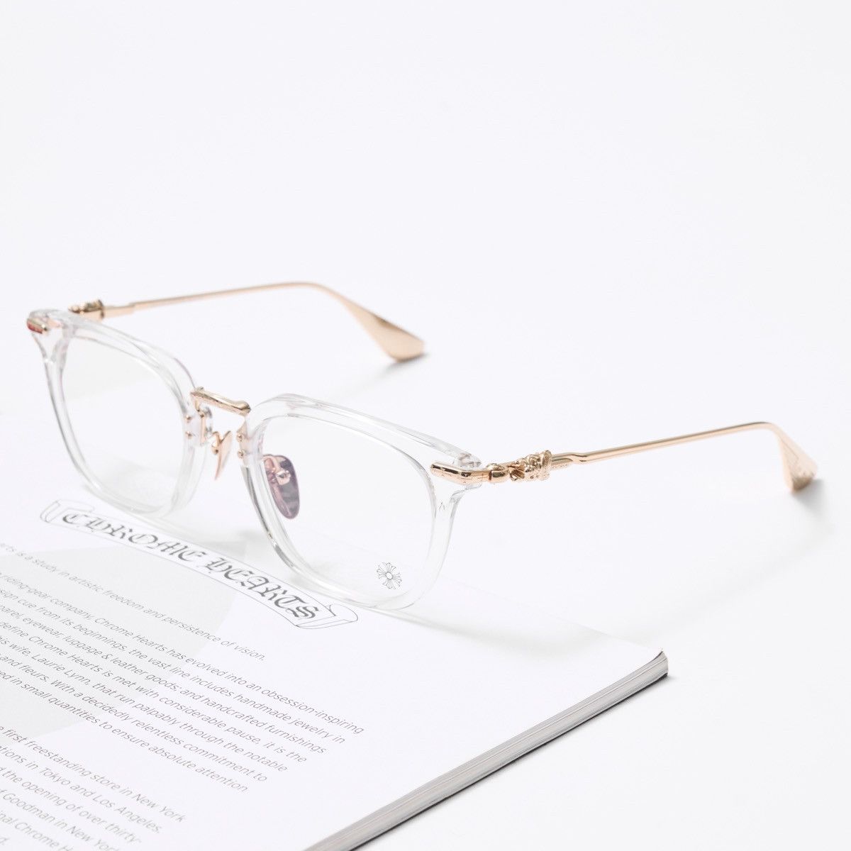 Chrome Hearts CHROME HEARTS CLOACO CRYSTAL/ GOLD PLATED GLASSES Size ONE SIZE - 2 Thumbnail