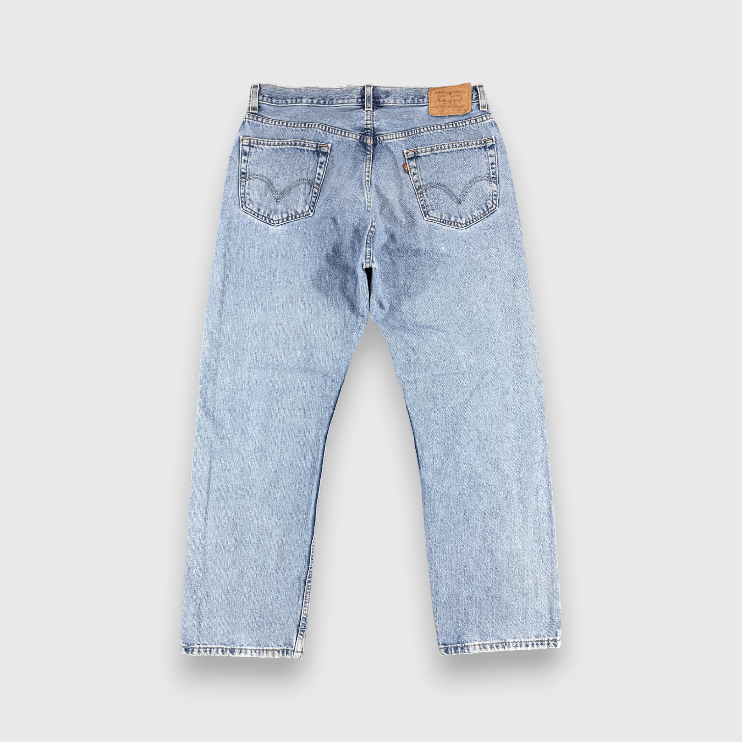 Levi's Light Wash Vintage Levis 505 Jeans Faded Blue Denim-J992 Size US 35 - 2 Thumbnail