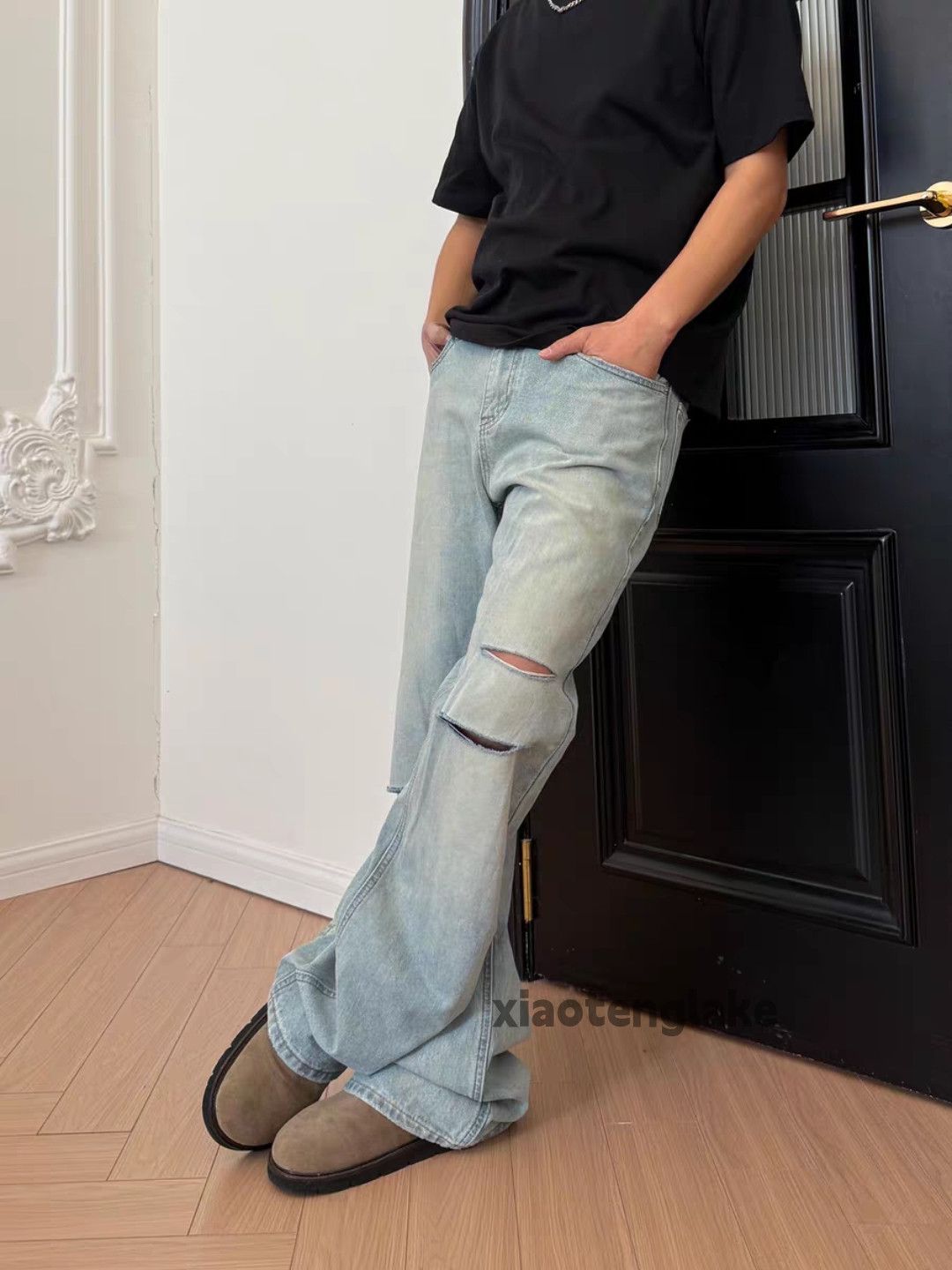 Jean × Vintage Washed faded utility punk grunge damaged ripped jeans Size US 34 / EU 50 - 5 Thumbnail