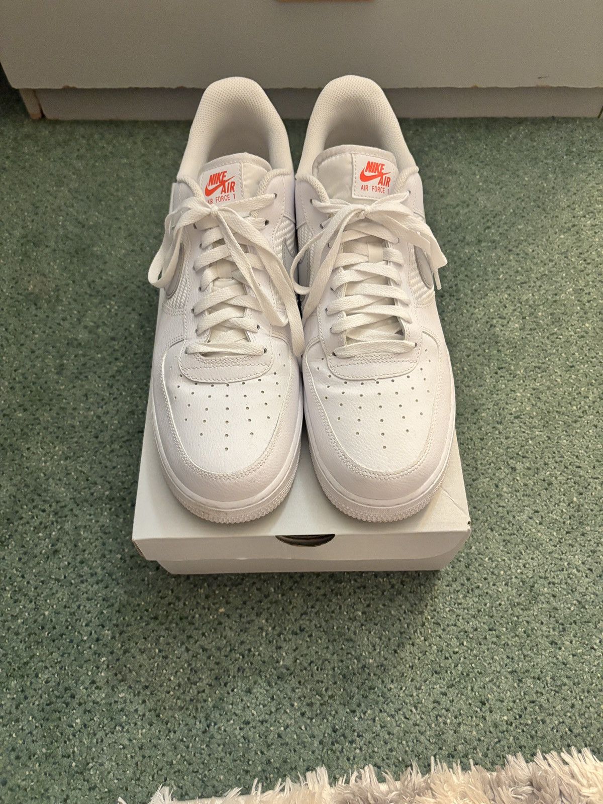 Nike Air Force 1 ‘07 ‘Double Swoosh - White Picante’ Size US 12 / EU 45 - 1 Thumbnail