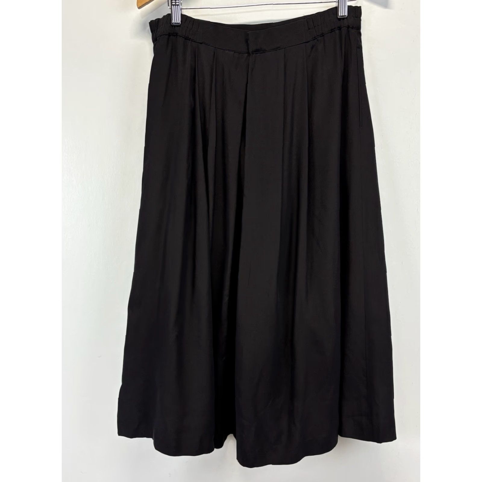 Vintage VINTAGE Omanti Silk Midi Skirt Women’s 10 Black Pleated Witchy Indie Academia Womens 90s Bohemian Size 32" / US 10 / IT 46 - 4 Thumbnail