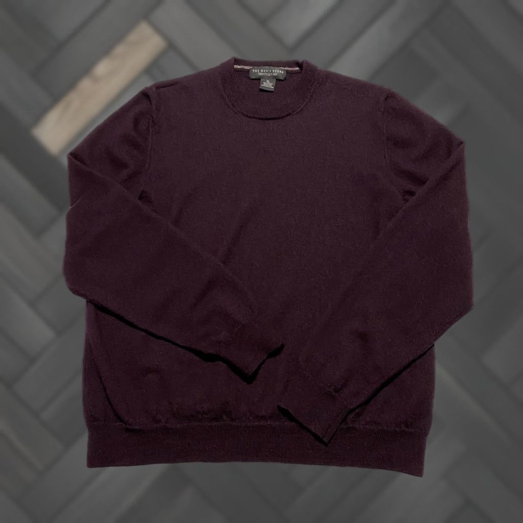 Bloomingdale's The Men's Store Bloomingdale's Sweater Mens XL Burgundy Merino Wool Crewneck Size US XL / EU 56 / 4 - 1 Thumbnail