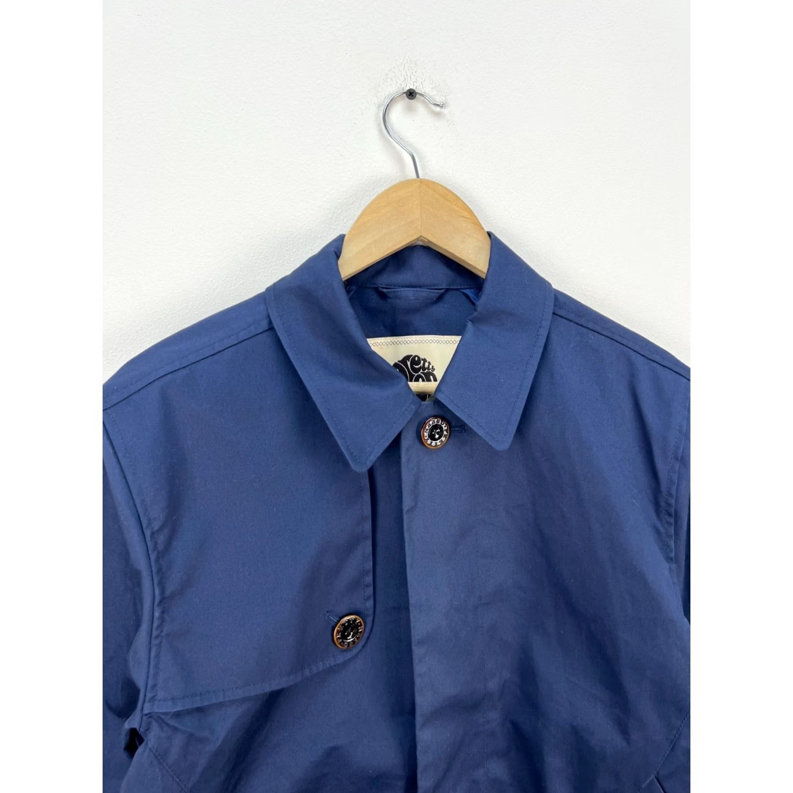 Pretty Green Pretty Green Trench Coat Navy Mens Size M Jacket Coat Size US M / EU 48-50 / 2 - 3 Thumbnail
