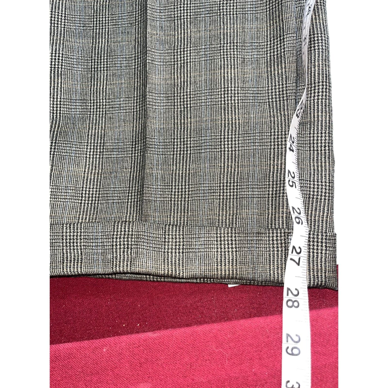 Nautica VINTAGE Nautica Dress Pants plaid Gray Tan Wool Cashmere Pleated 40 x 32 Mens Sz 40 Regular Zip Hook & Eye Front Pleated Pockets Cuffed 60s? Size US 40 / EU 56 - 6 Thumbnail