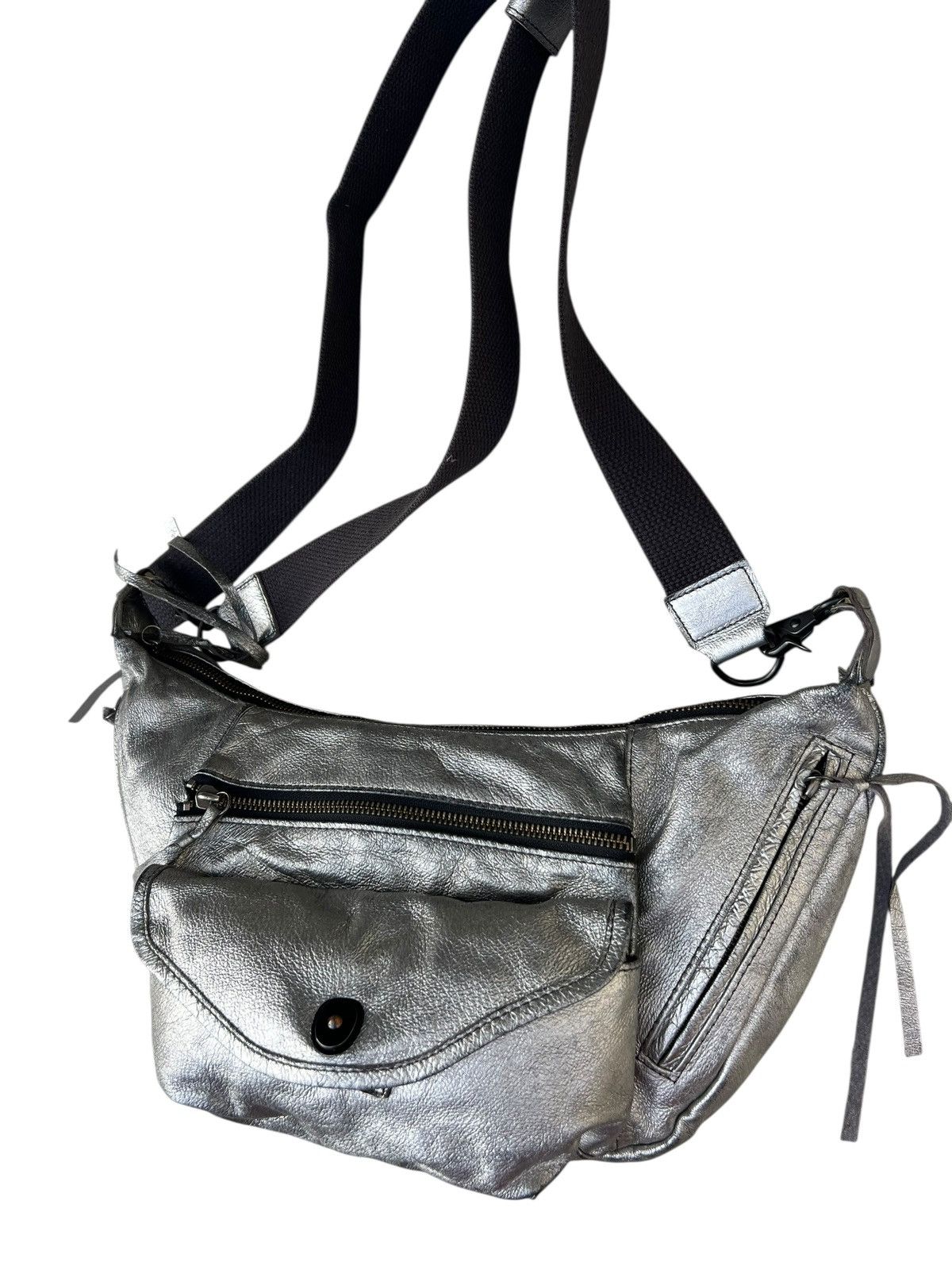 Leather Azzu Label Nasimo Japan Patina Blistered Leather Cargo Bag Size ONE SIZE - 8 Thumbnail