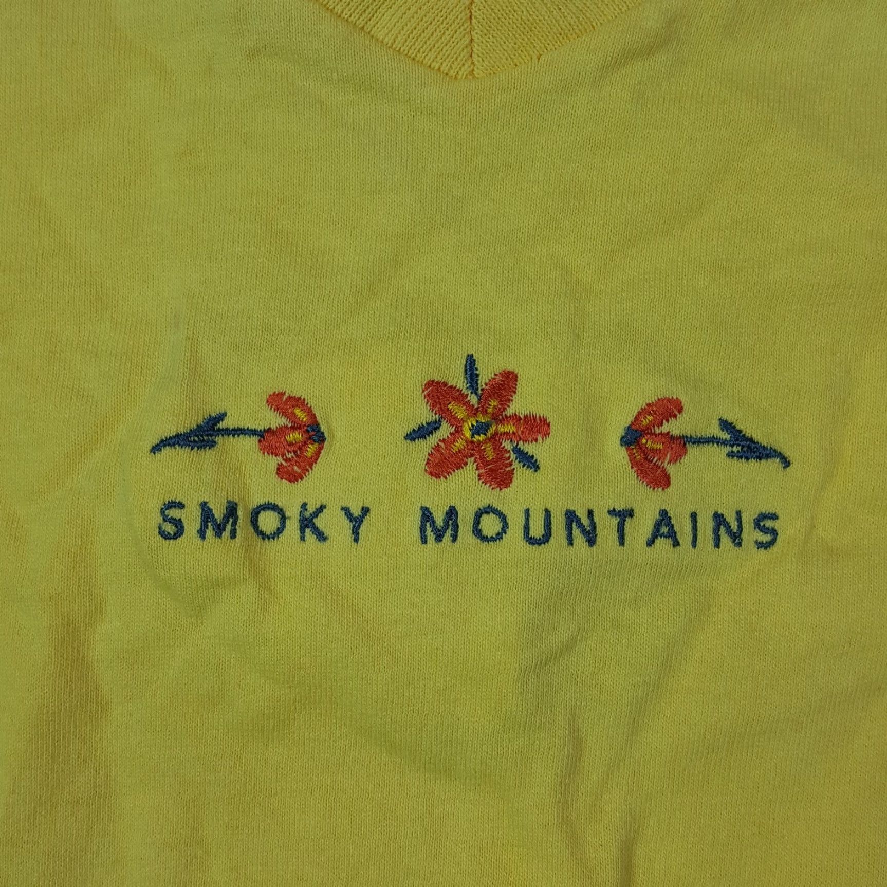 Vintage VINTAGE Camp David Smoky Mountains Women's Medium Yellow Short Sleeve T-Shirt Top Casual 90s Outdoor Yellow Womens Size M / US 6-8 / IT 42-44 - 3 Thumbnail