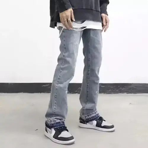 Japanese Brand × Jean Denim Wash Wide-leg Flared Detail Pants Size US 30 / EU 46 - 2 Thumbnail