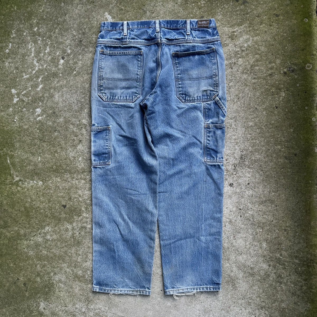 Vintage 90s Faded Thrashed Distressed Workwear Jeans ERD Grunge Size US 34 / EU 50 - 2 Thumbnail