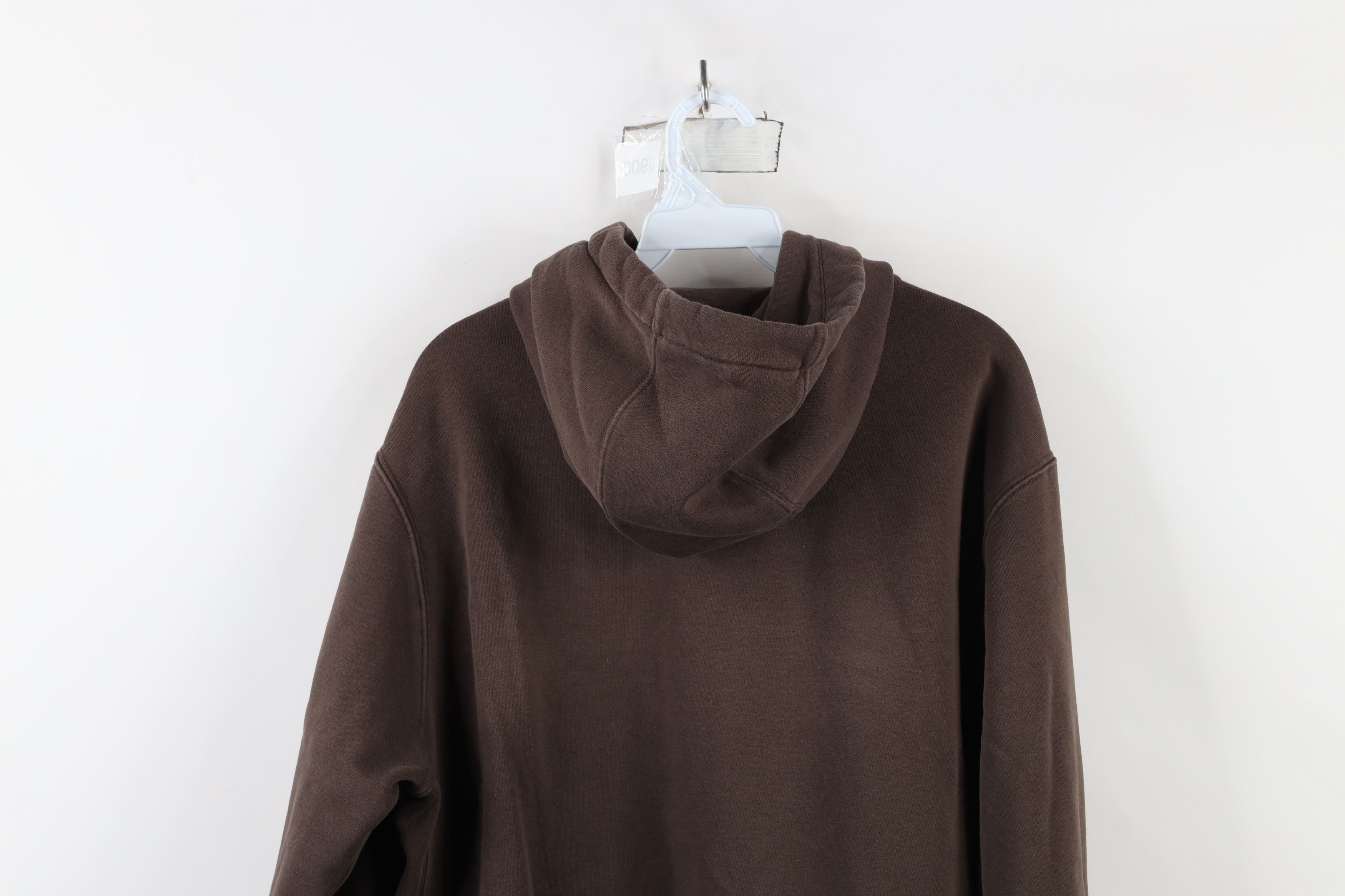 Nike × Vintage Vintage Y2K Nike Scott Mini Swoosh Hoodie Chocolate Brown Size US M / EU 48-50 / 2 - 12 Thumbnail